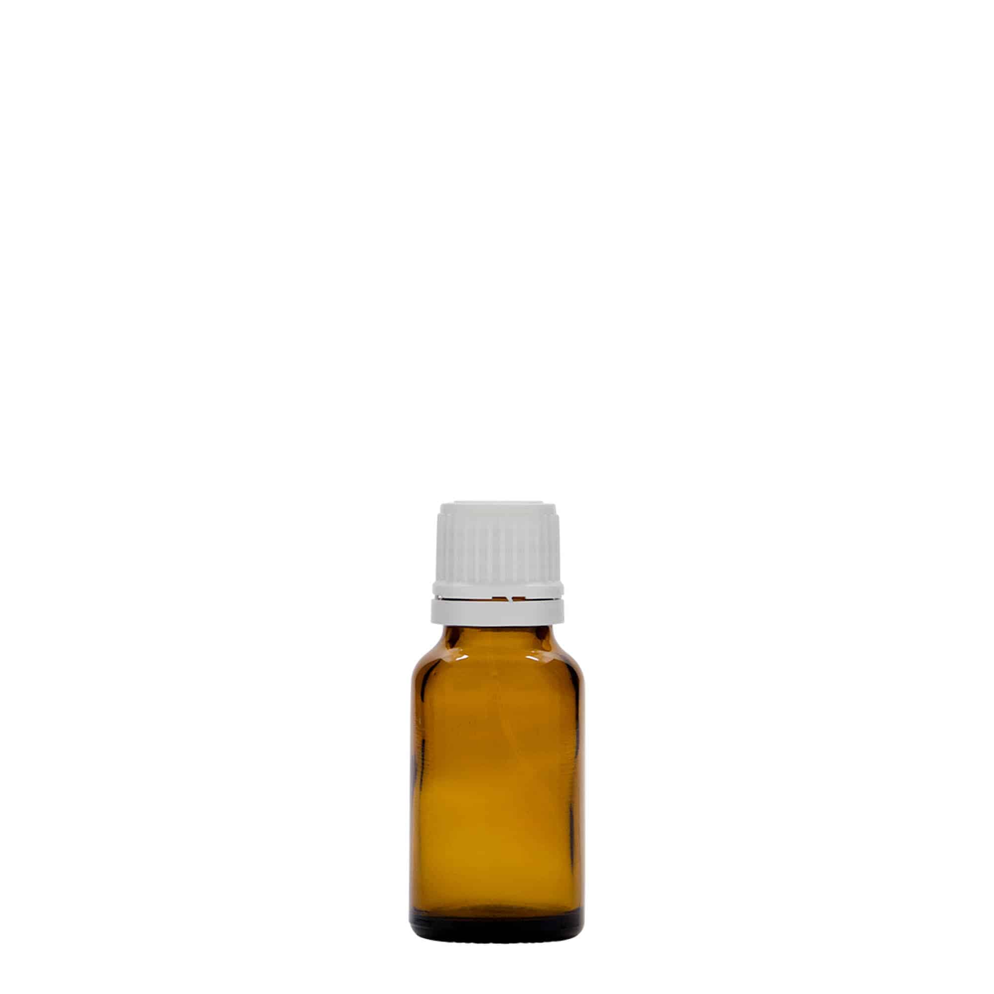 15 ml shishe mjekësore, qelq, kafe, hapja: DIN 18