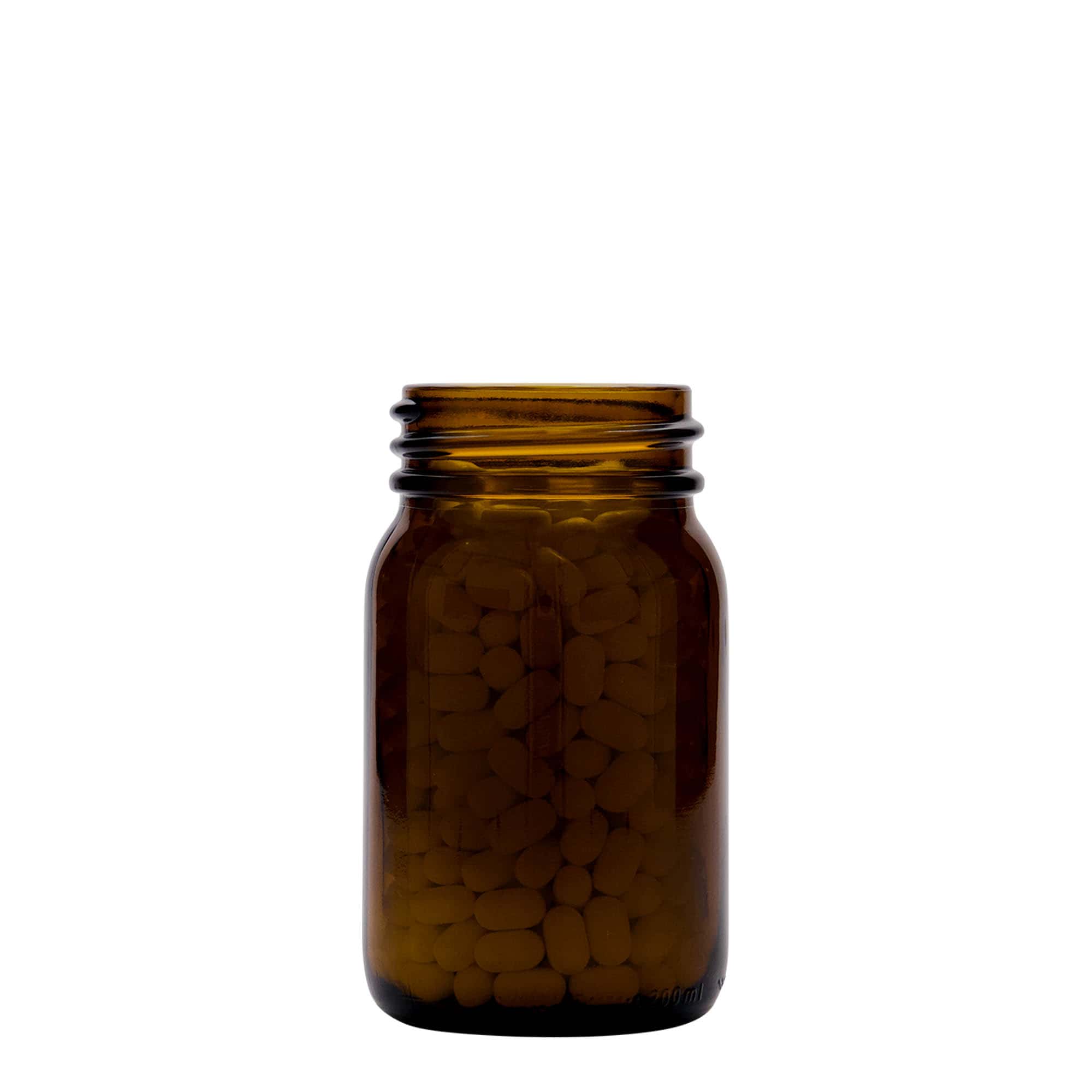 200 ml gotë me qafë të gjatë, kafe, hapja: DIN 55