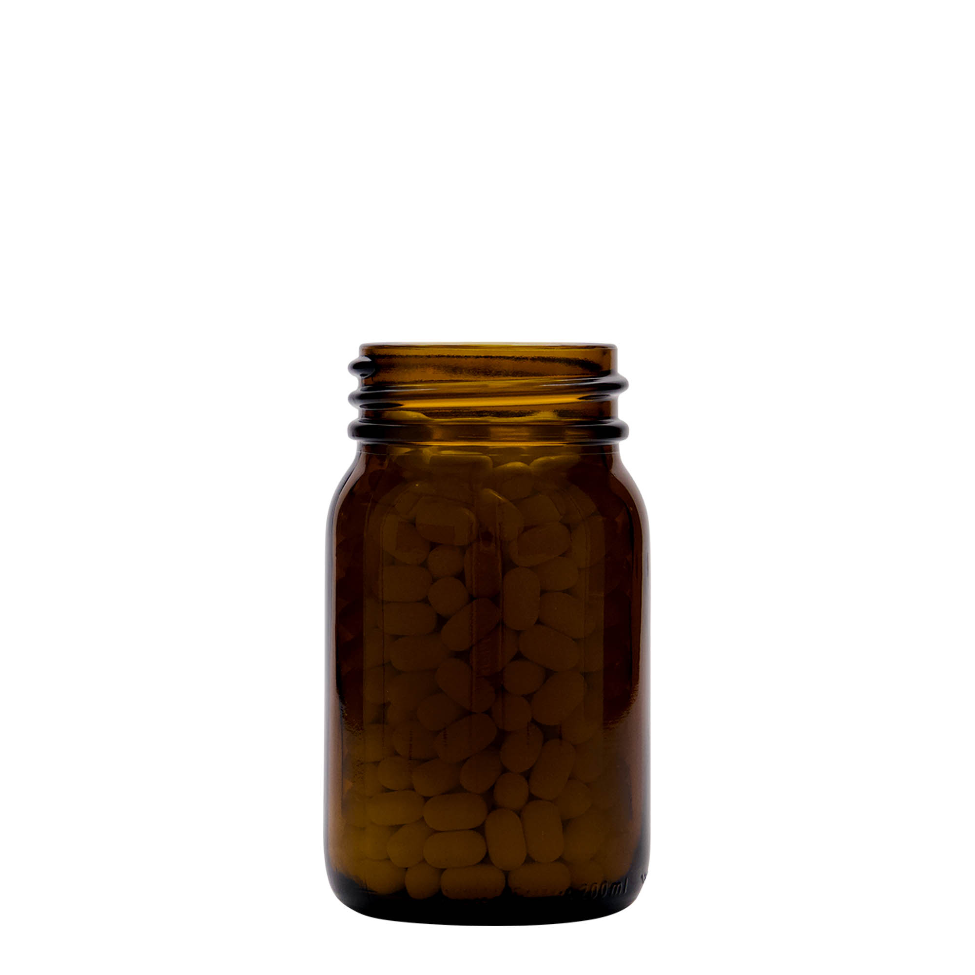 200 ml gotë me qafë të gjatë, kafe, hapja: DIN 55 200 ml gotë me qafë të gjatë, kafe, hapja: DIN 55