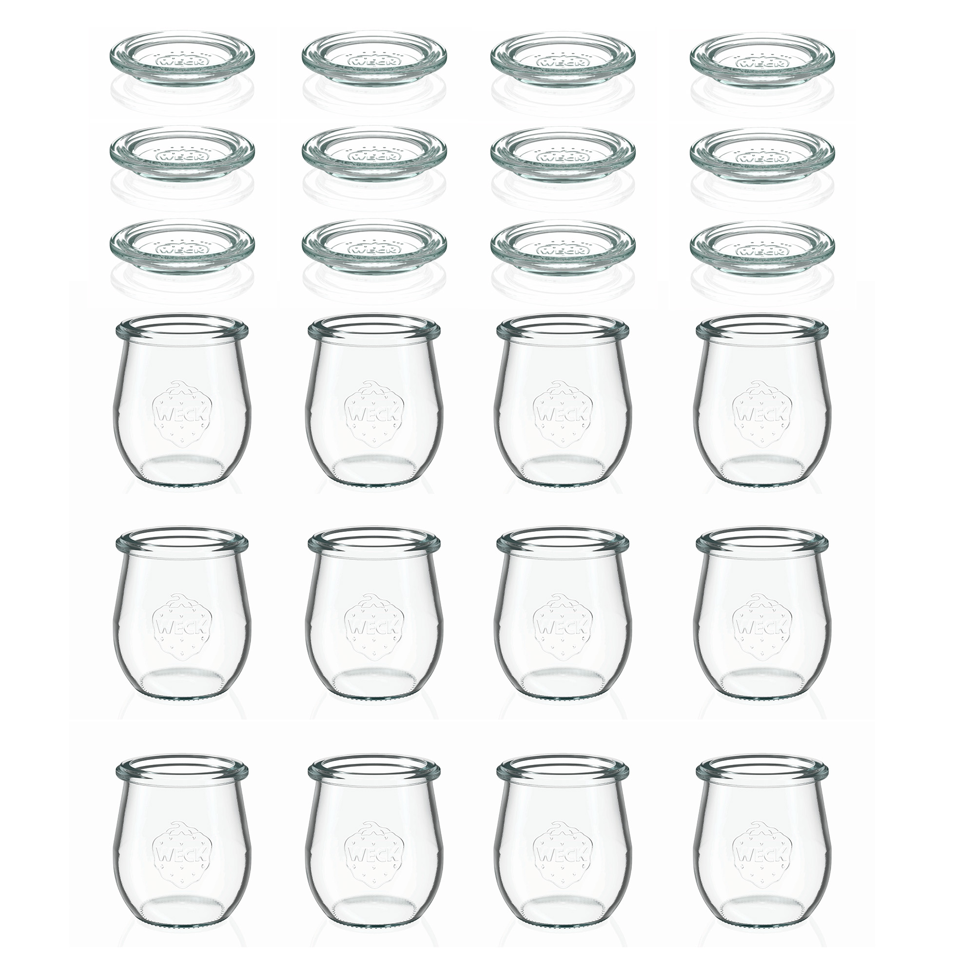 12x 220 ml gotë WECK me formë tulipani me kapak qelqi RR 60
