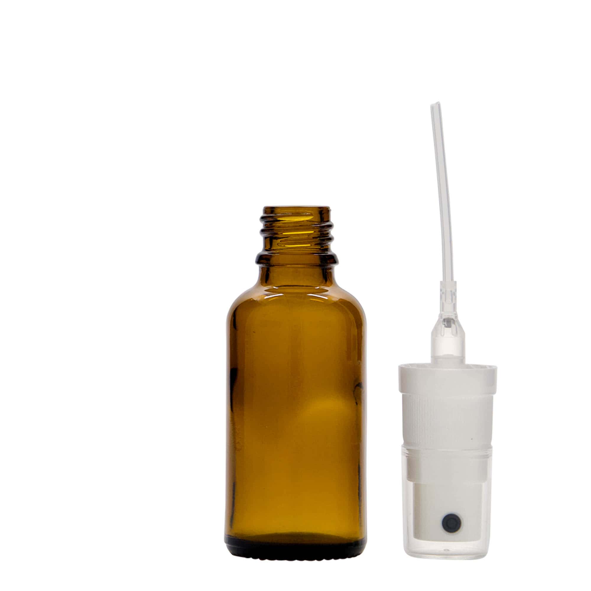 30 ml shishe me spërkatës, mjekësore, qelq, kafe, gojë: DIN 18