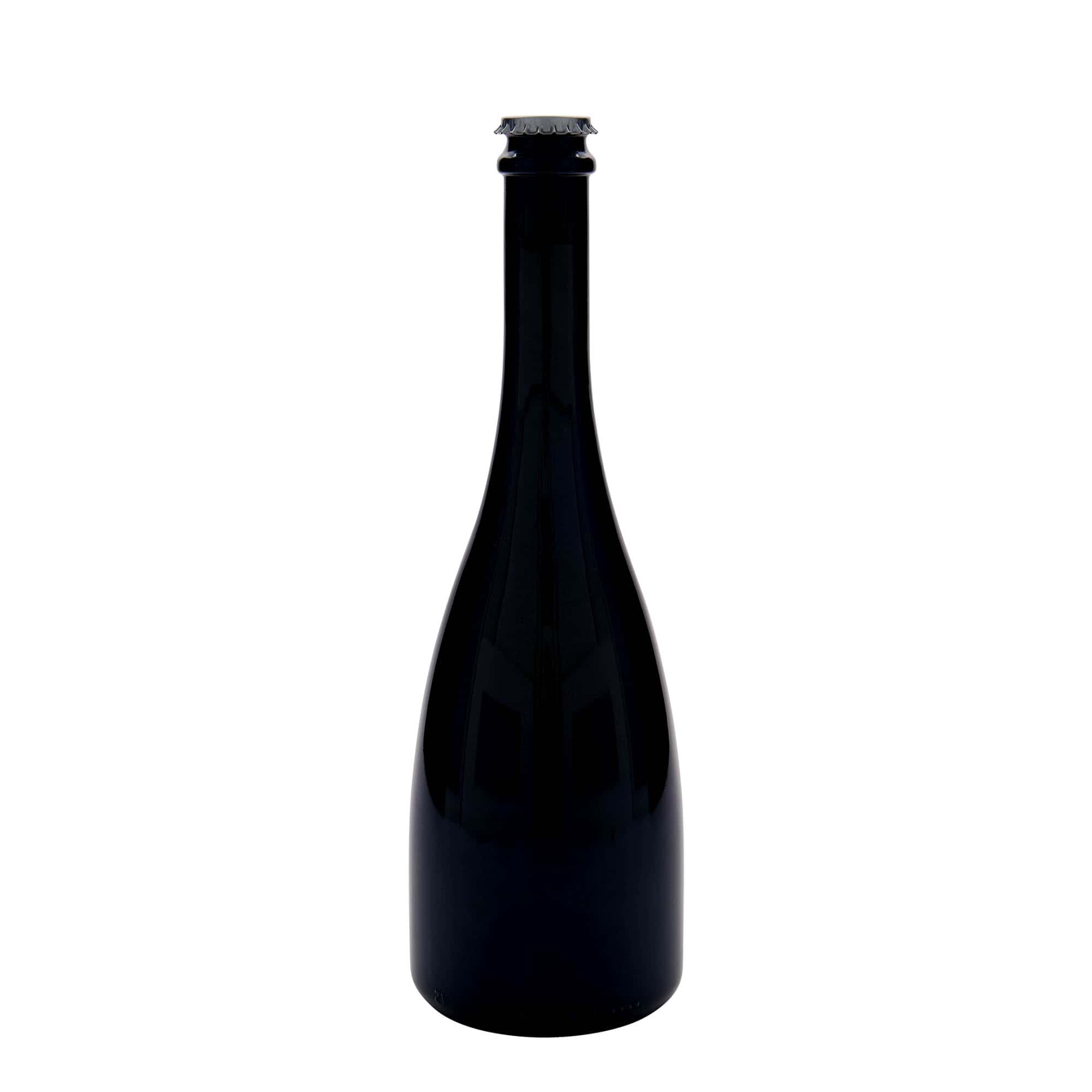 750 ml shishe birre / shampanje 'Tosca', xham, jeshile antike, gojë: kapak kronkork