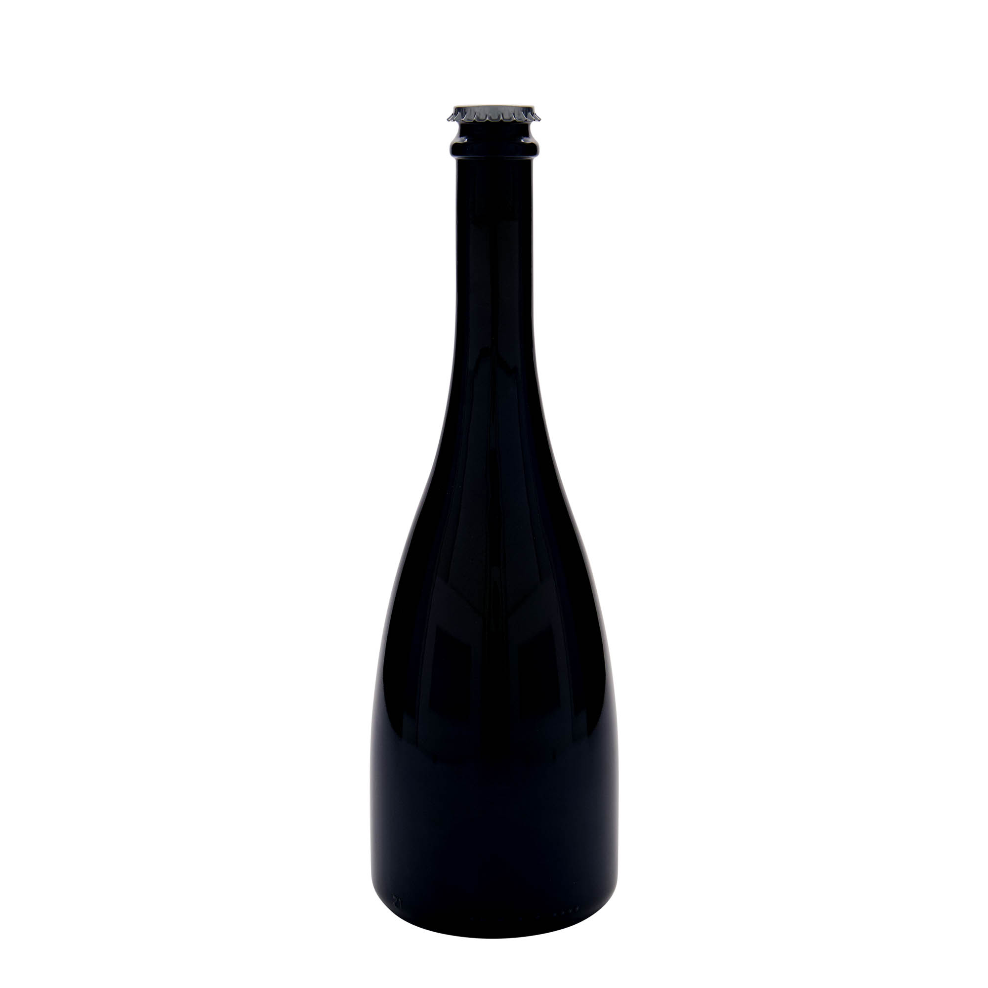 750 ml shishe birre / shampanje 'Tosca', xham, jeshile antike, gojë: kapak kronkork