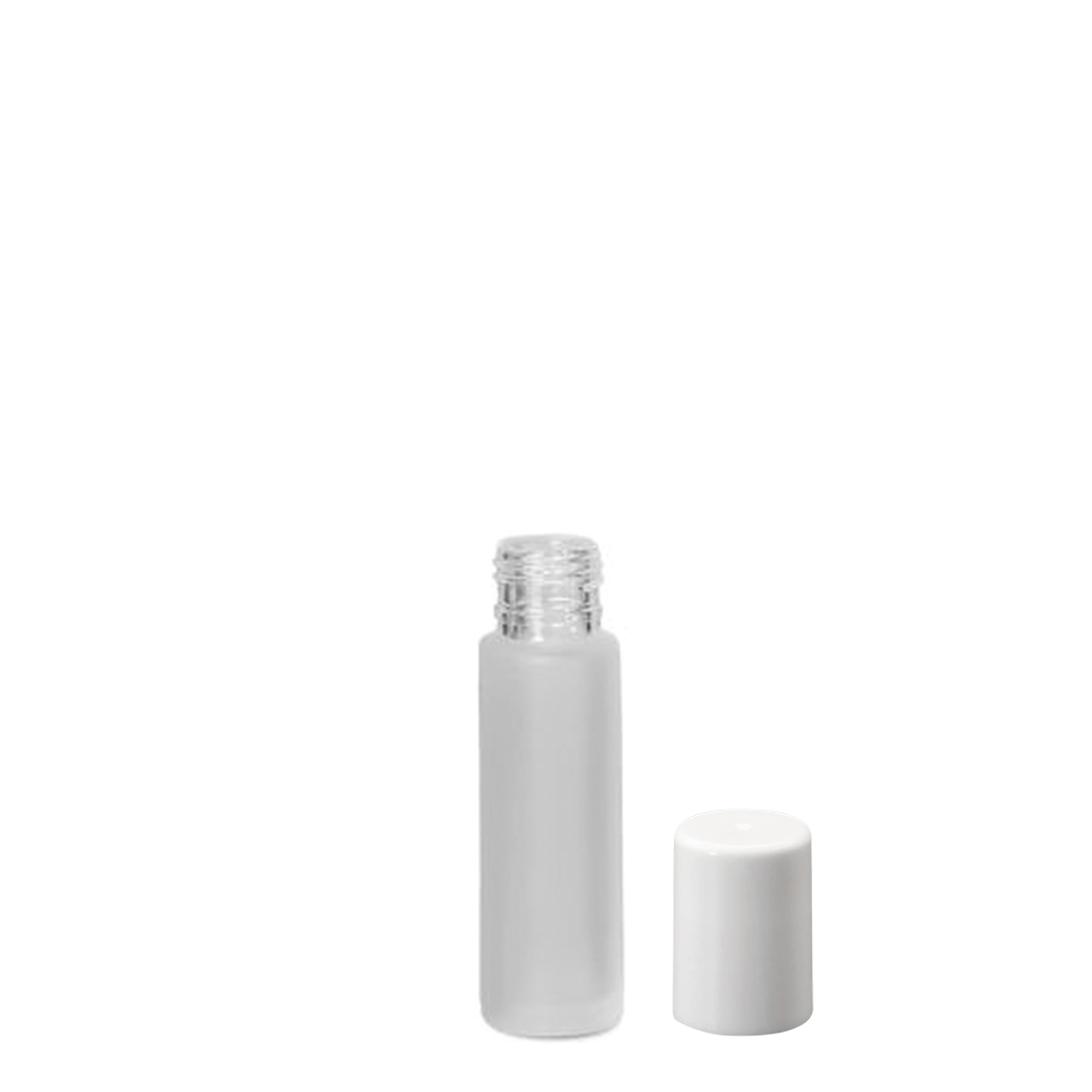 Shishe roll-on 10 ml, qelq, e ngrirë, gojë: kapak me vidë Shishe roll-on 10 ml, qelq, e ngrirë, gojë: kapak me vidë