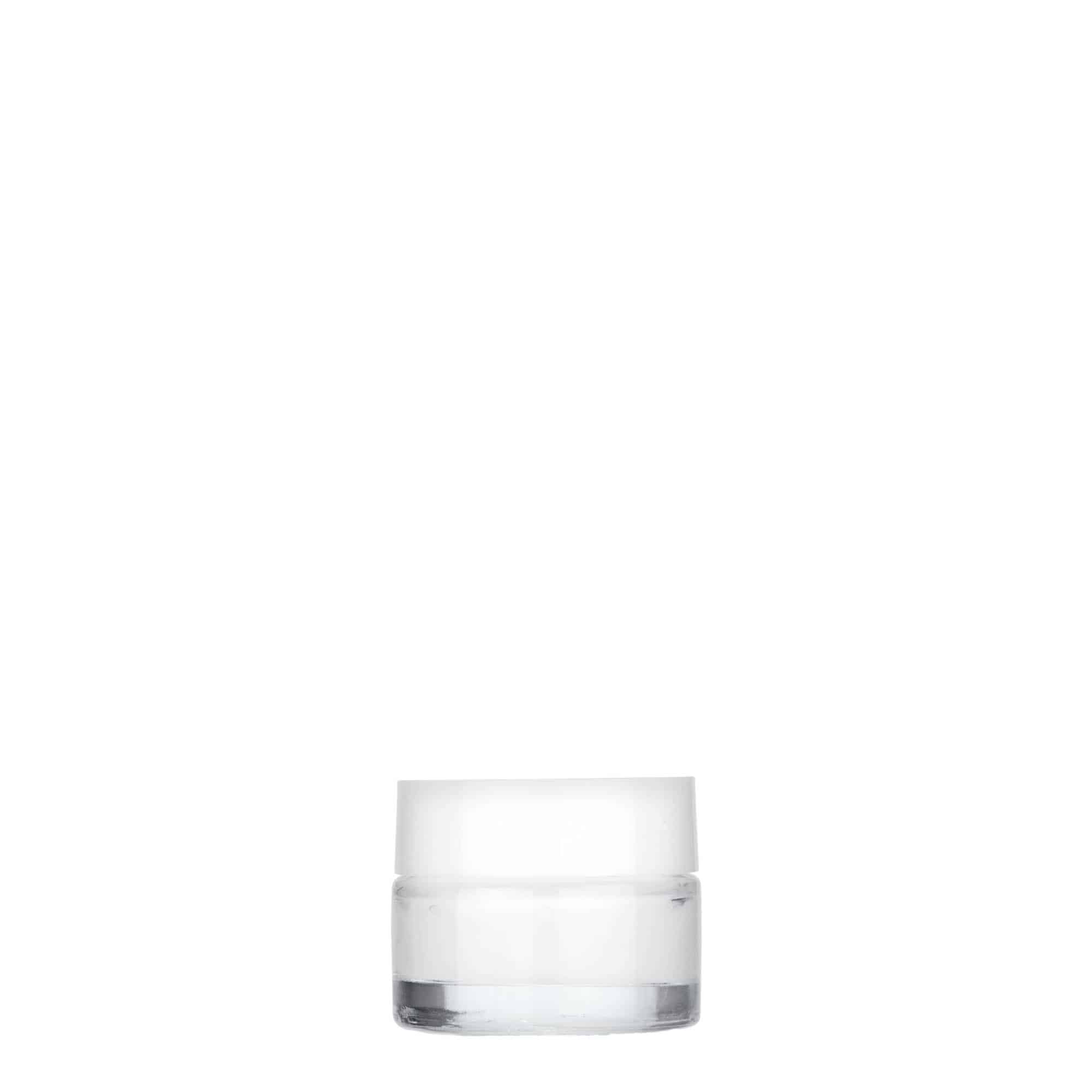 5 ml kavanoz 'Beauty', qelq, hapje: kapak me vida