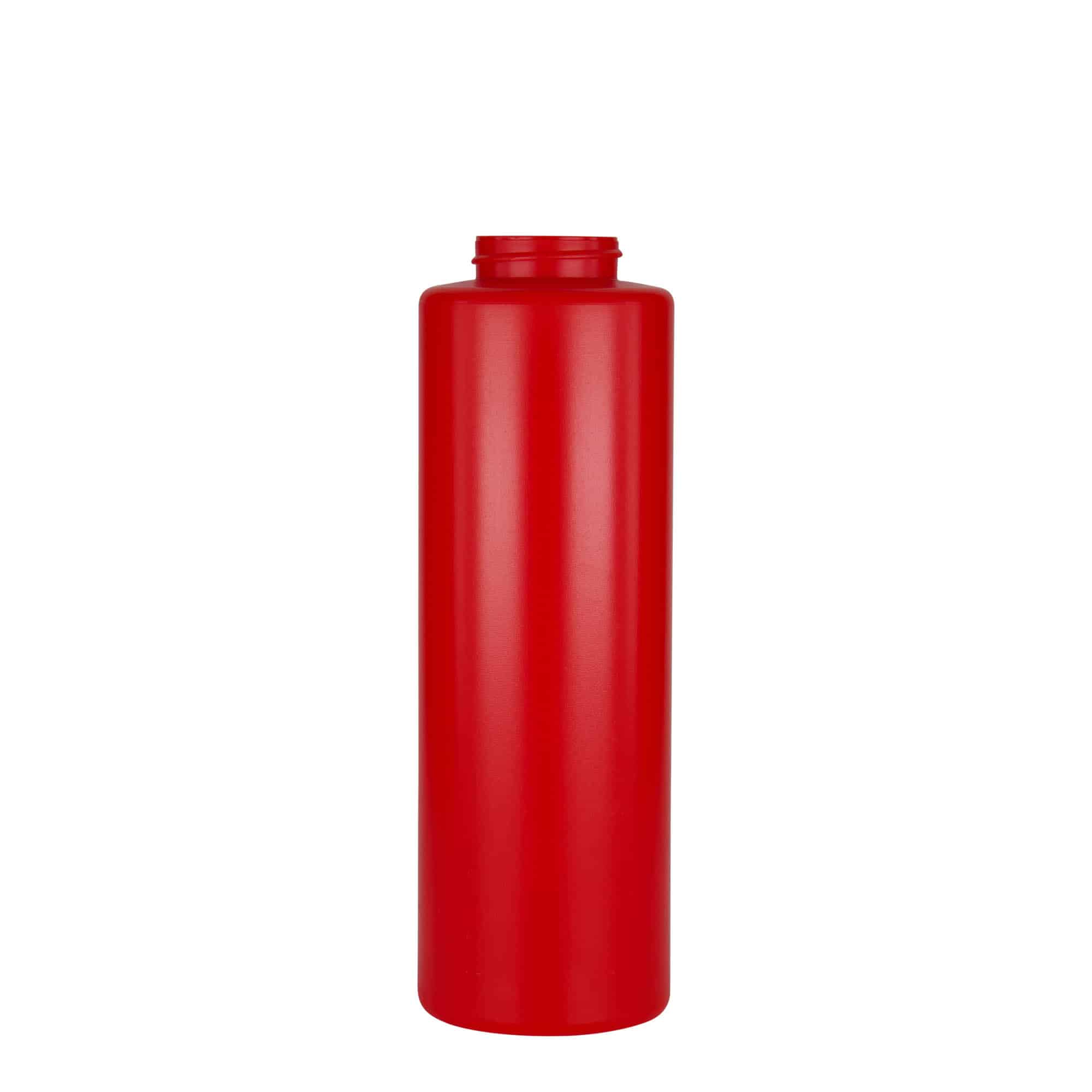 Shishe salce 500 ml, plastik LDPE, e kuqe, gojë: 38/400