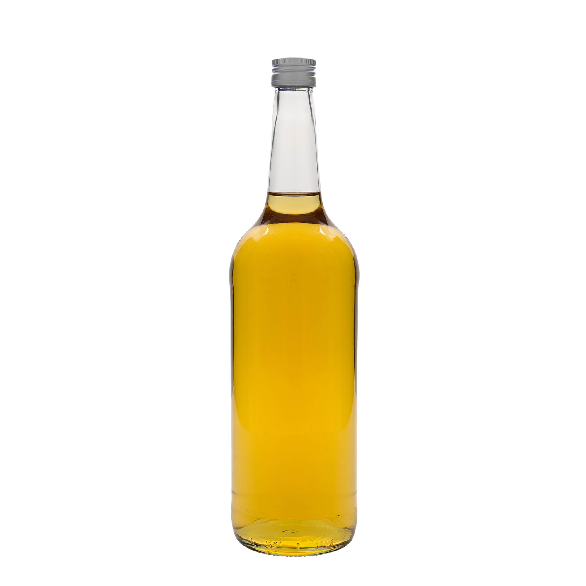 1.000 ml shishe qelqi me qafë të drejtë, gojë: PP 28 1.000 ml shishe qelqi me qafë të drejtë, gojë: PP 28