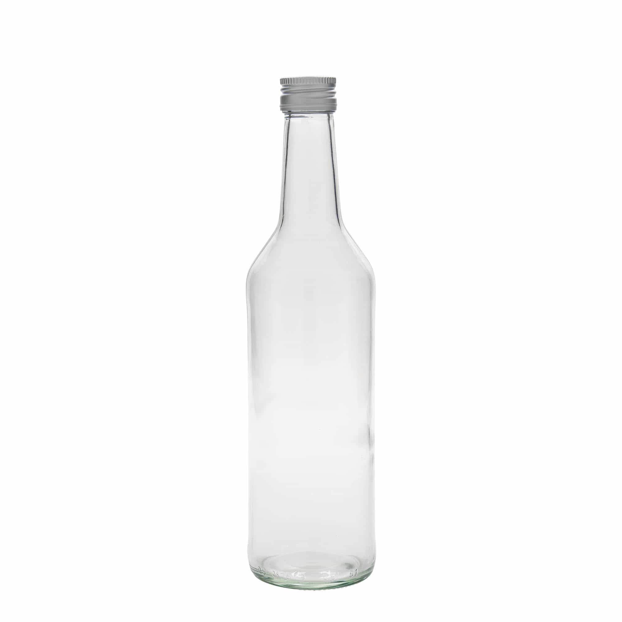 Shishe qelqi 500 ml me qafë të drejtë, gojë: PP 28