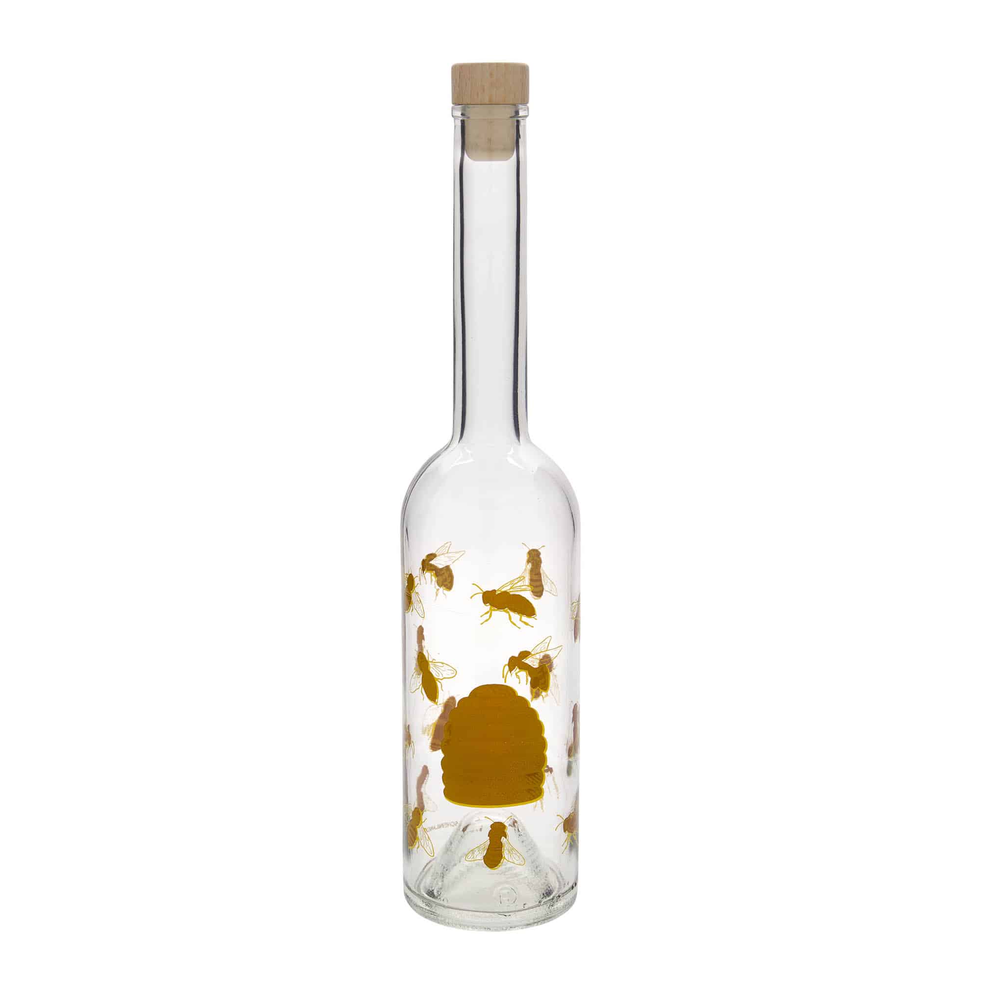 Shishe qelqi 500 ml 'Opera', motiv: Bletë, gojë: korek