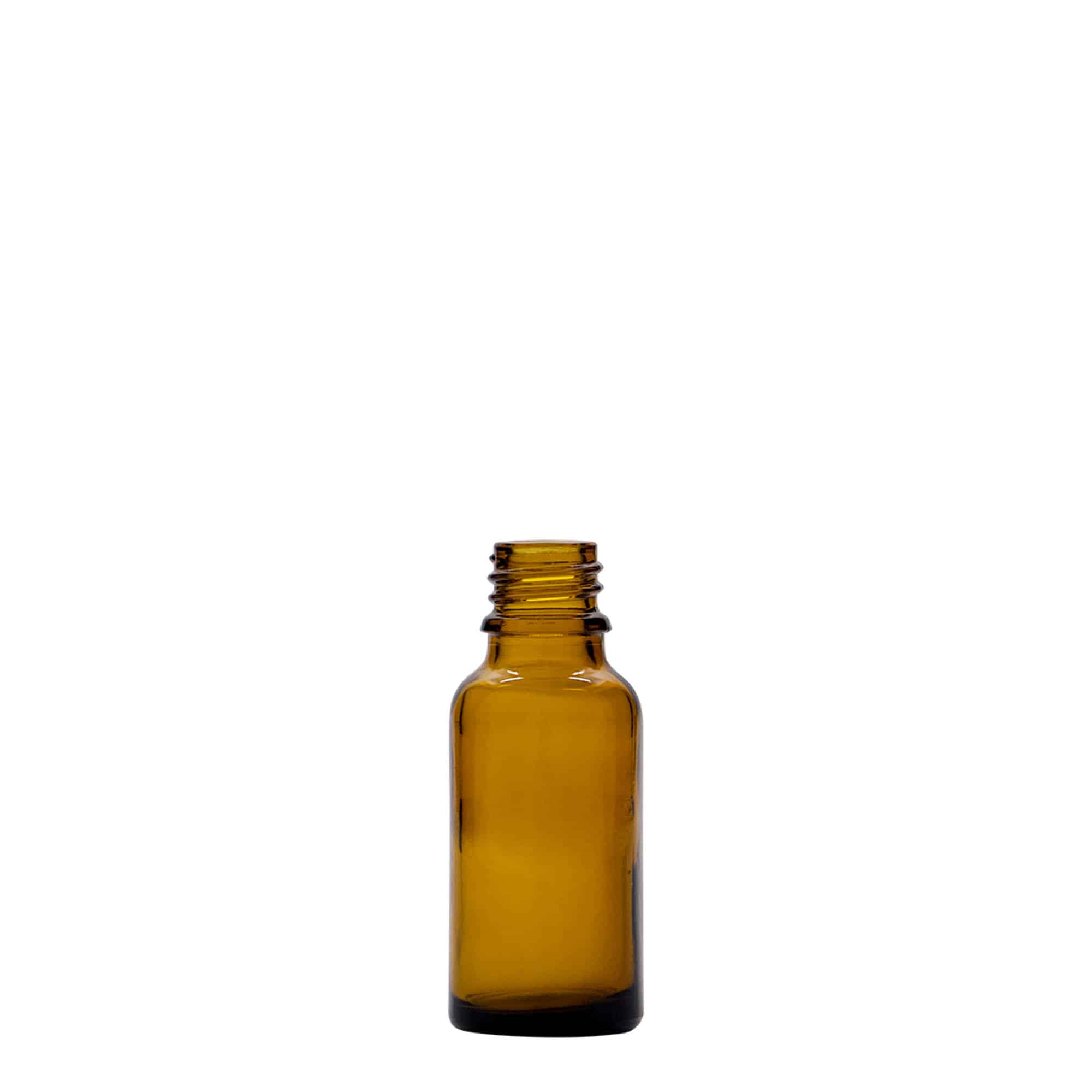 20 ml shishe mjekësore, qelq kafe, gojë: DIN 18