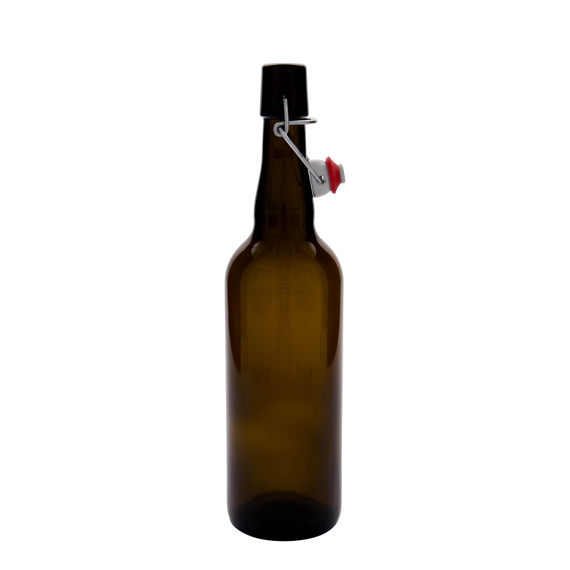 750 ml shishe birre Belgjikë, qelq, kafe, gojë: mbyllje me kapëse.