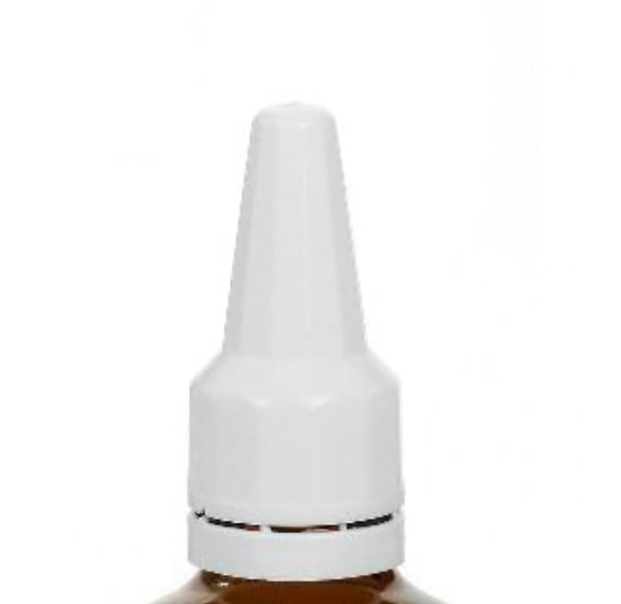 Kapak me vidë me aplikator, plastik PE, i bardhë, për gojëz: DIN 18 Kapak me vidë me aplikator, plastik PE, i bardhë, për gojëz: DIN 18