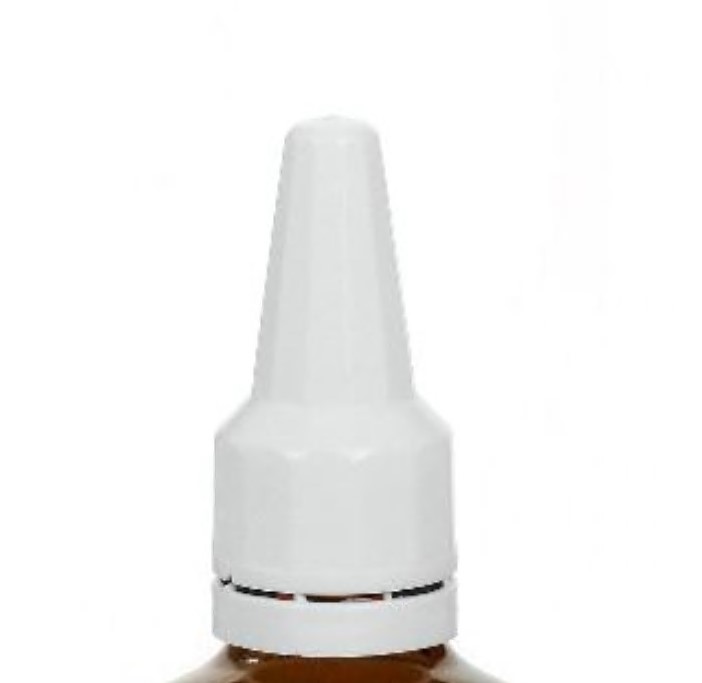 Kapak me vidë me aplikator, plastik PE, i bardhë, për gojëz: DIN 18 Kapak me vidë me aplikator, plastik PE, i bardhë, për gojëz: DIN 18