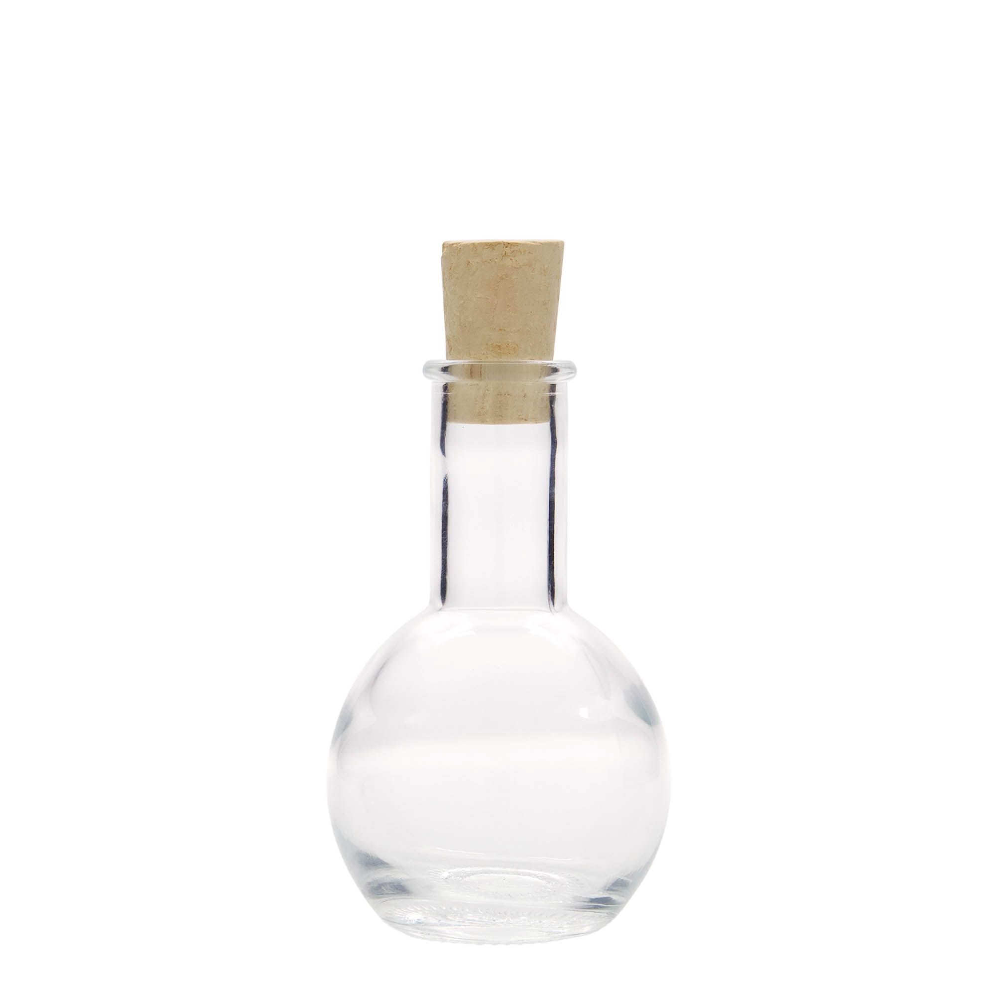 Shishe qelqi 100 ml 'Tulipano', hapje: kork Shishe qelqi 100 ml 'Tulipano', hapje: kork