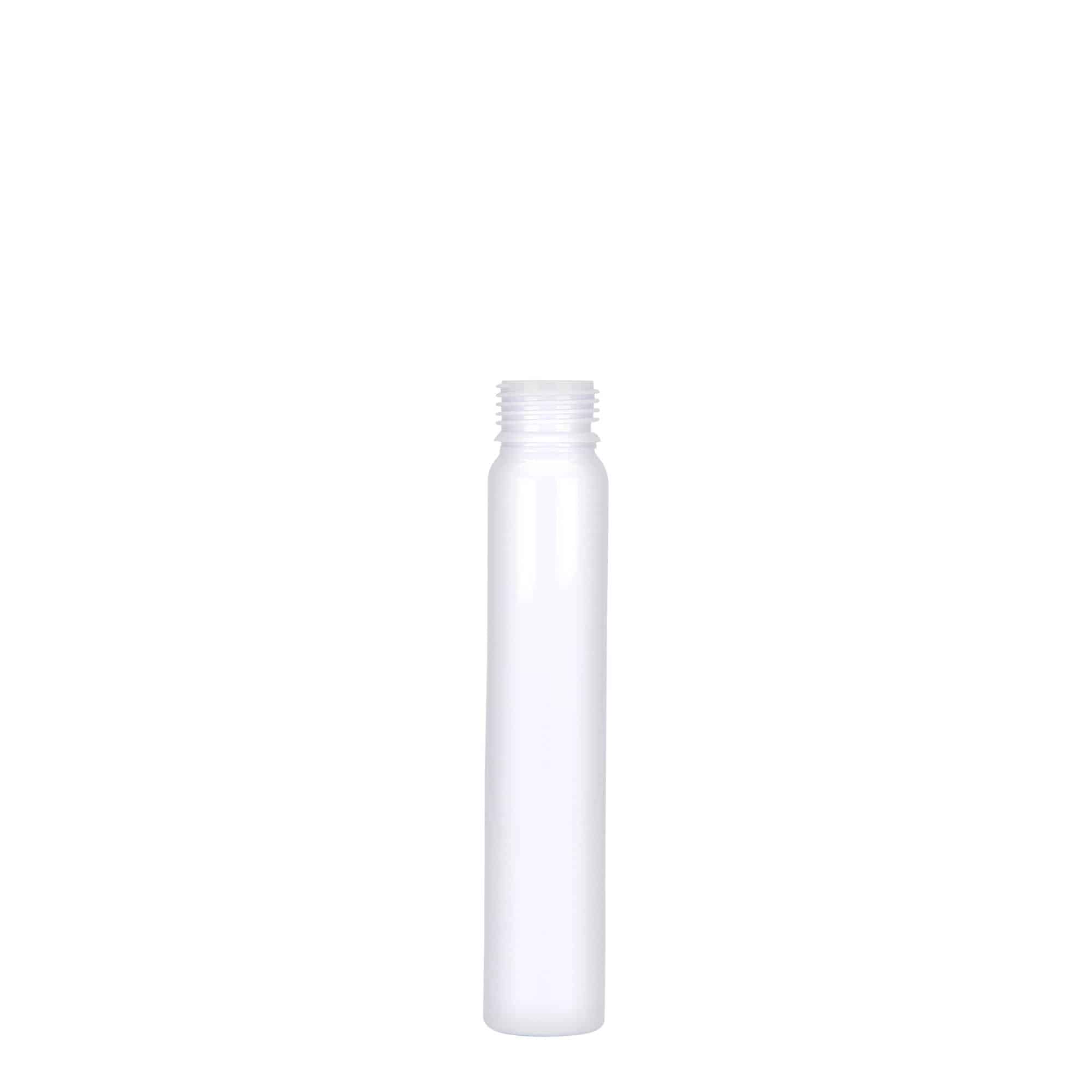 25 ml tub PET, plastik, i bardhë, hapje: kapak me vida