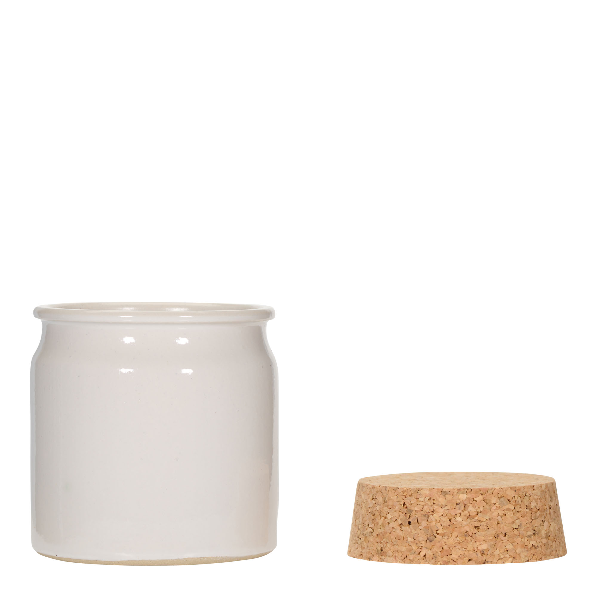 160 ml tenxhere qeramike, qeramikë, e bardhë, gojë: kork