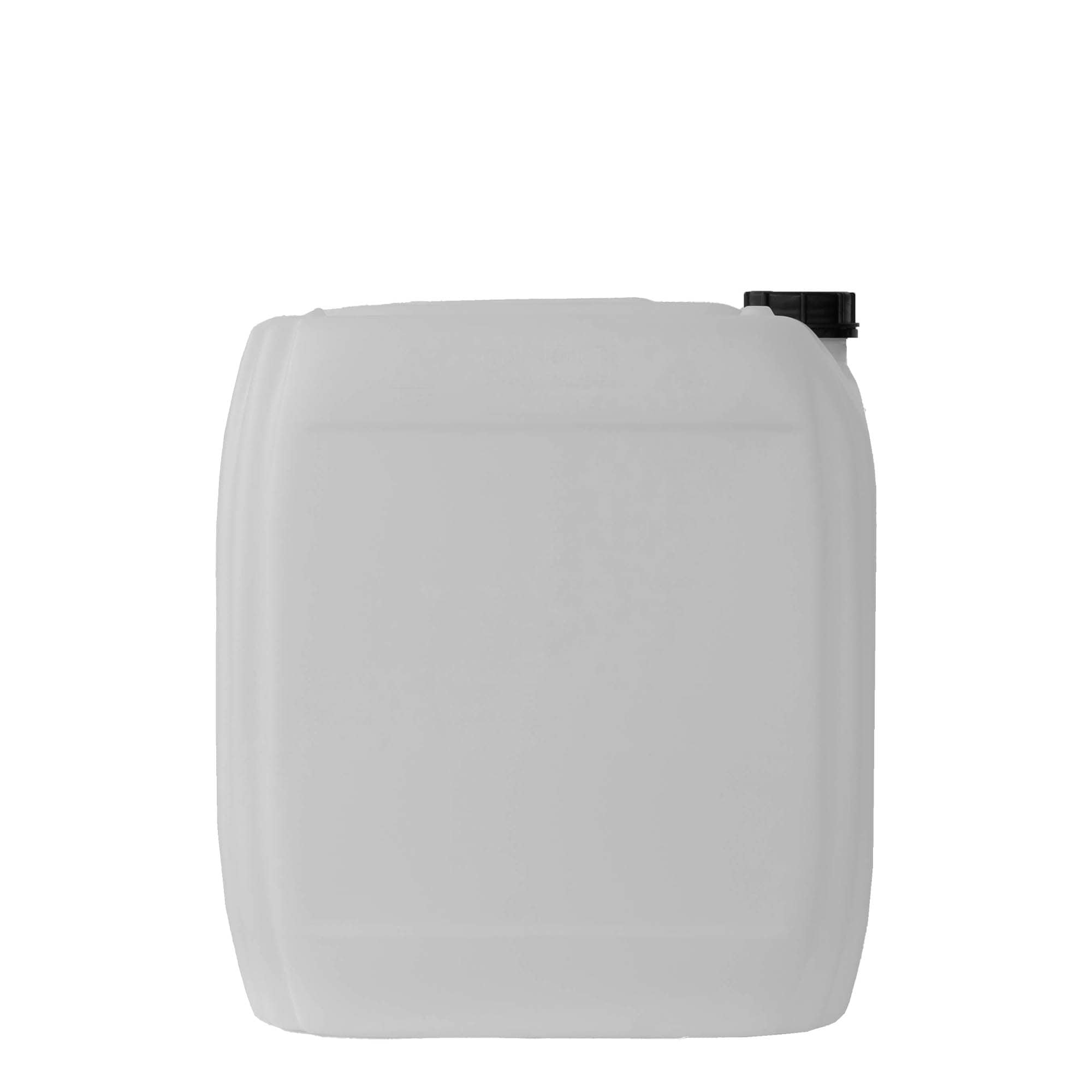 Kanister 30 l, drejtkëndor, plastik HDPE, natyral, gojë: ND 60