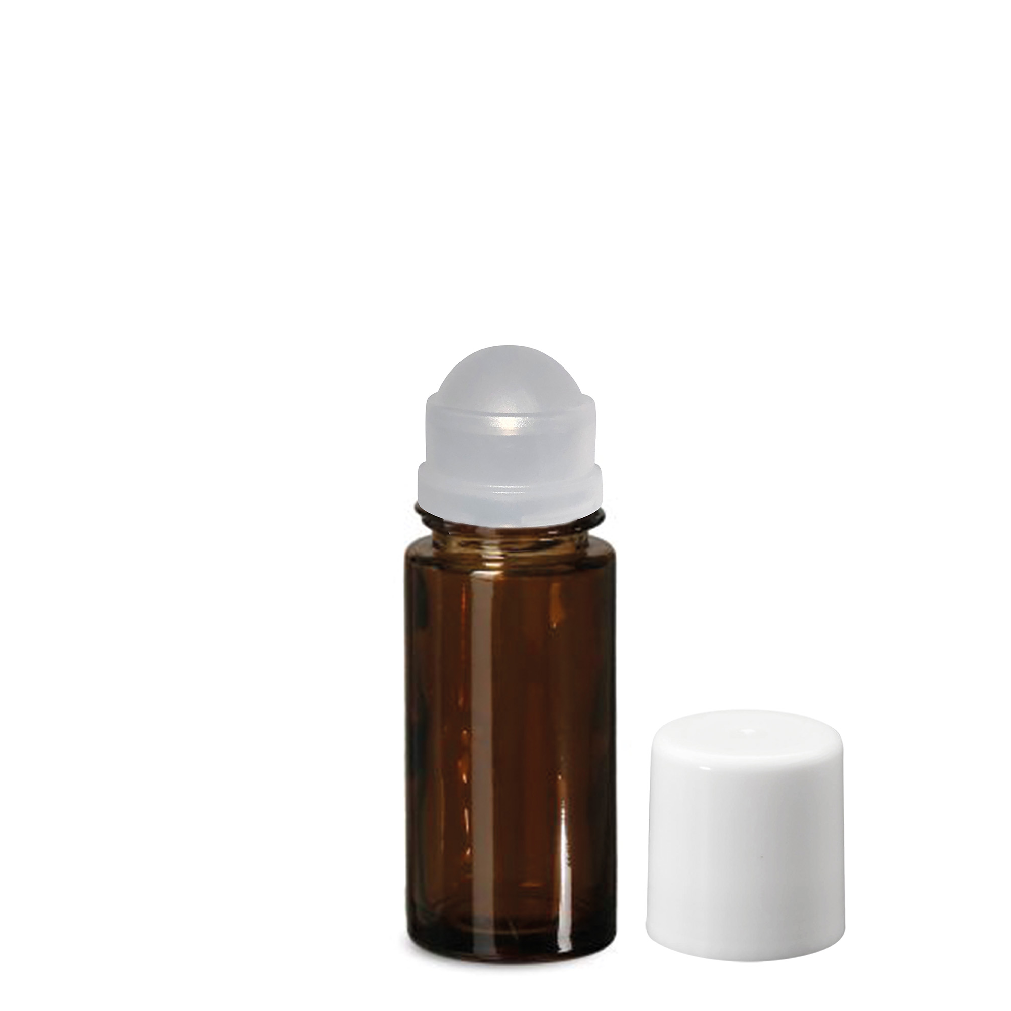 Shishe roll-on 50 ml, xham, kafe, hunda: kapak me vida Shishe roll-on 50 ml, xham, kafe, hunda: kapak me vida