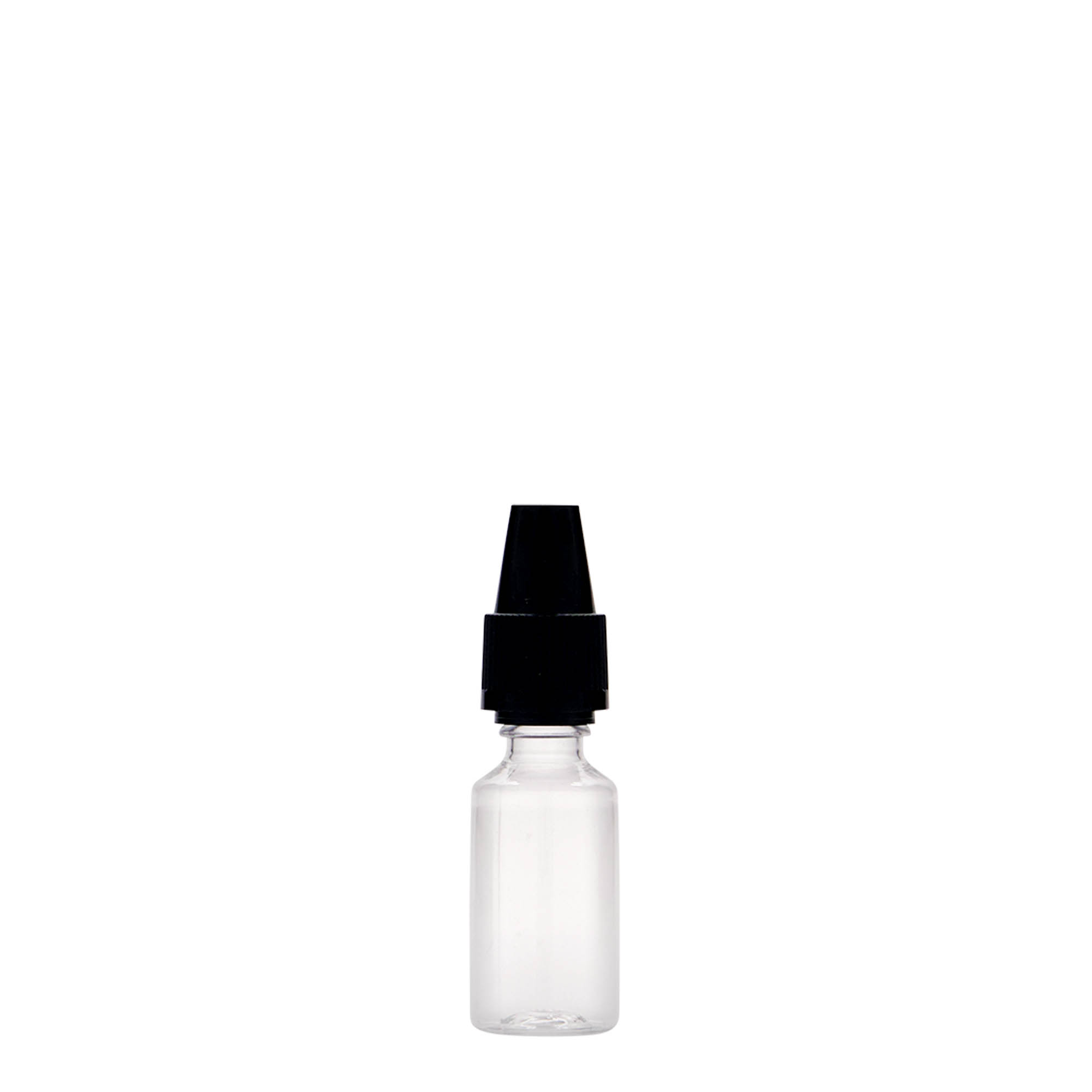 Shishe PET 10 ml 'E-Liquid' me cilësi dhe siguri për fëmijë, plastikë, gojë: kapak me vida Shishe PET 10 ml 'E-Liquid' me cilësi dhe siguri për fëmijë, plastikë, gojë: kapak me vida