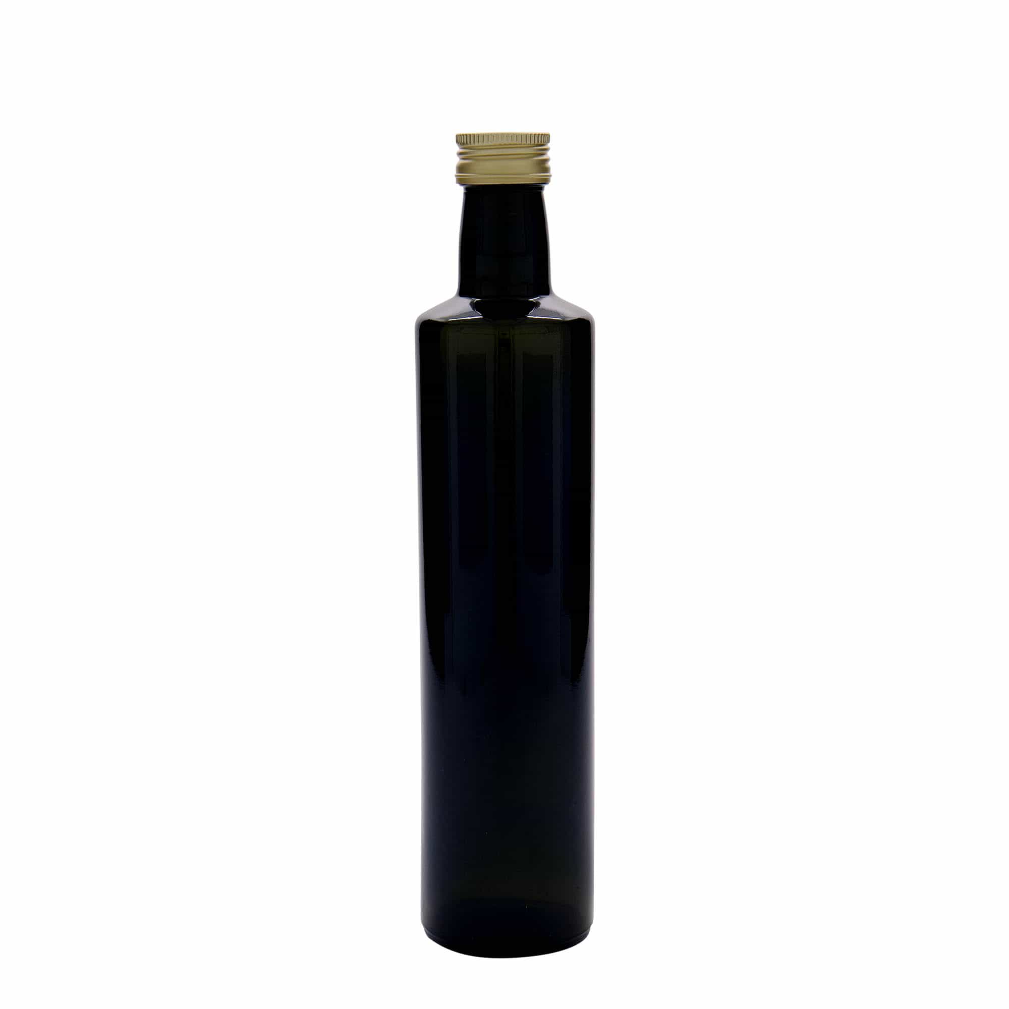 Shishe qelqi 500 ml 'Dorica', jeshile antike, gojë: PP 31,5