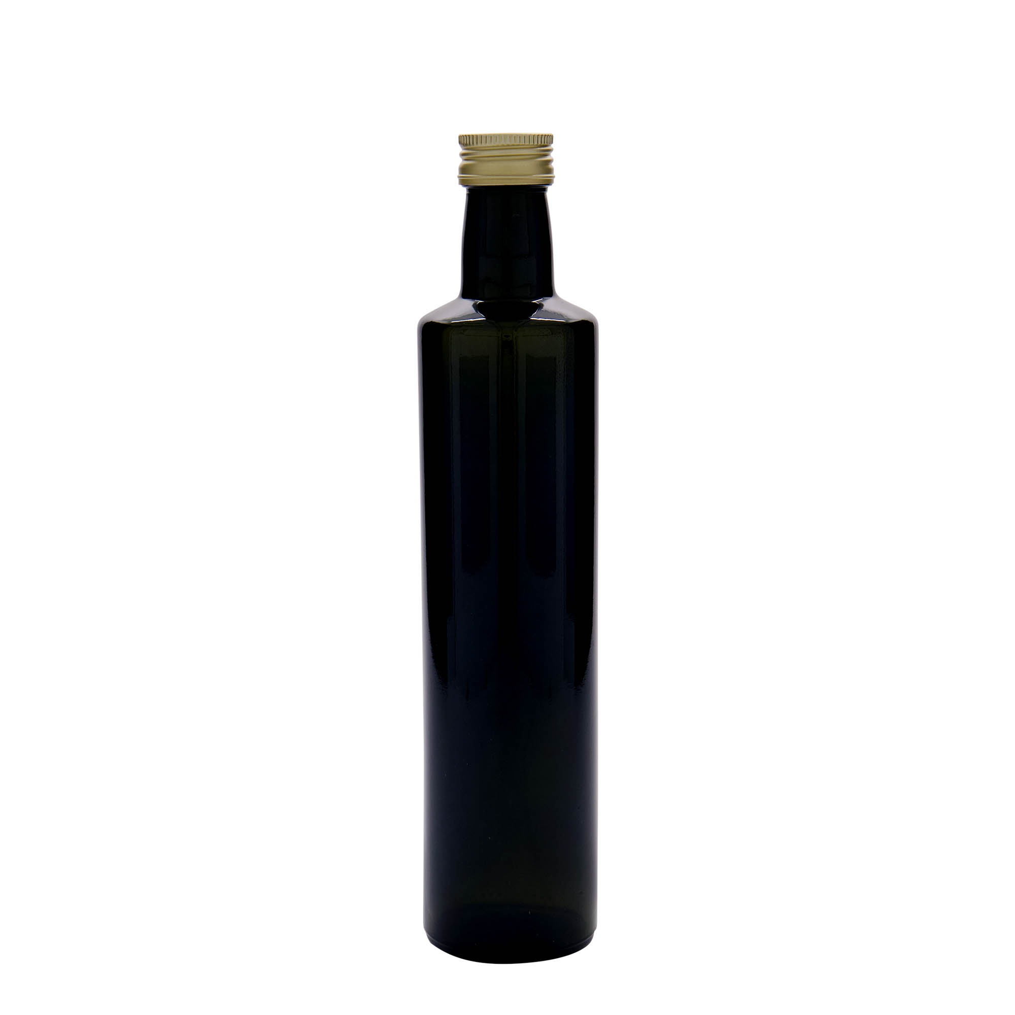 Shishe qelqi 500 ml 'Dorica', jeshile antike, gojë: PP 31,5 Shishe qelqi 500 ml 'Dorica', jeshile antike, gojë: PP 31,5