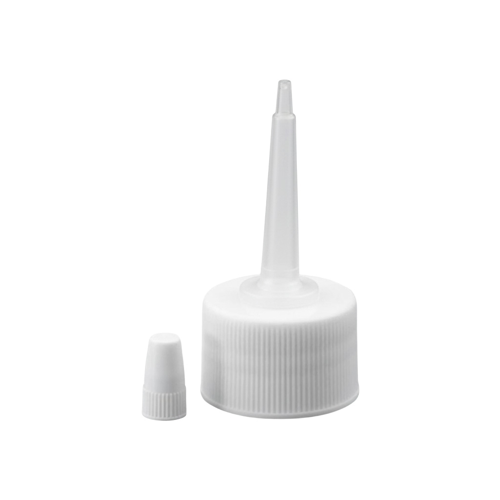 Kapak me vidë me aplikator, plastik PP, i bardhë, për gojë: 24/410 Kapak me vidë me aplikator, plastik PP, i bardhë, për gojë: 24/410