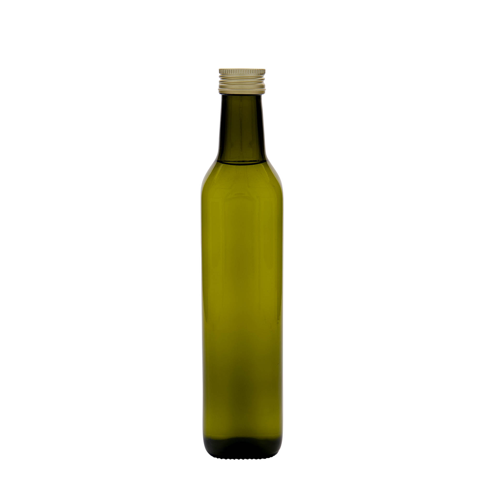 Shishe qelqi 500 ml 'Marasca', katrore, jeshile antike, gojë: PP 31,5 Shishe qelqi 500 ml 'Marasca', katrore, jeshile antike, gojë: PP 31,5