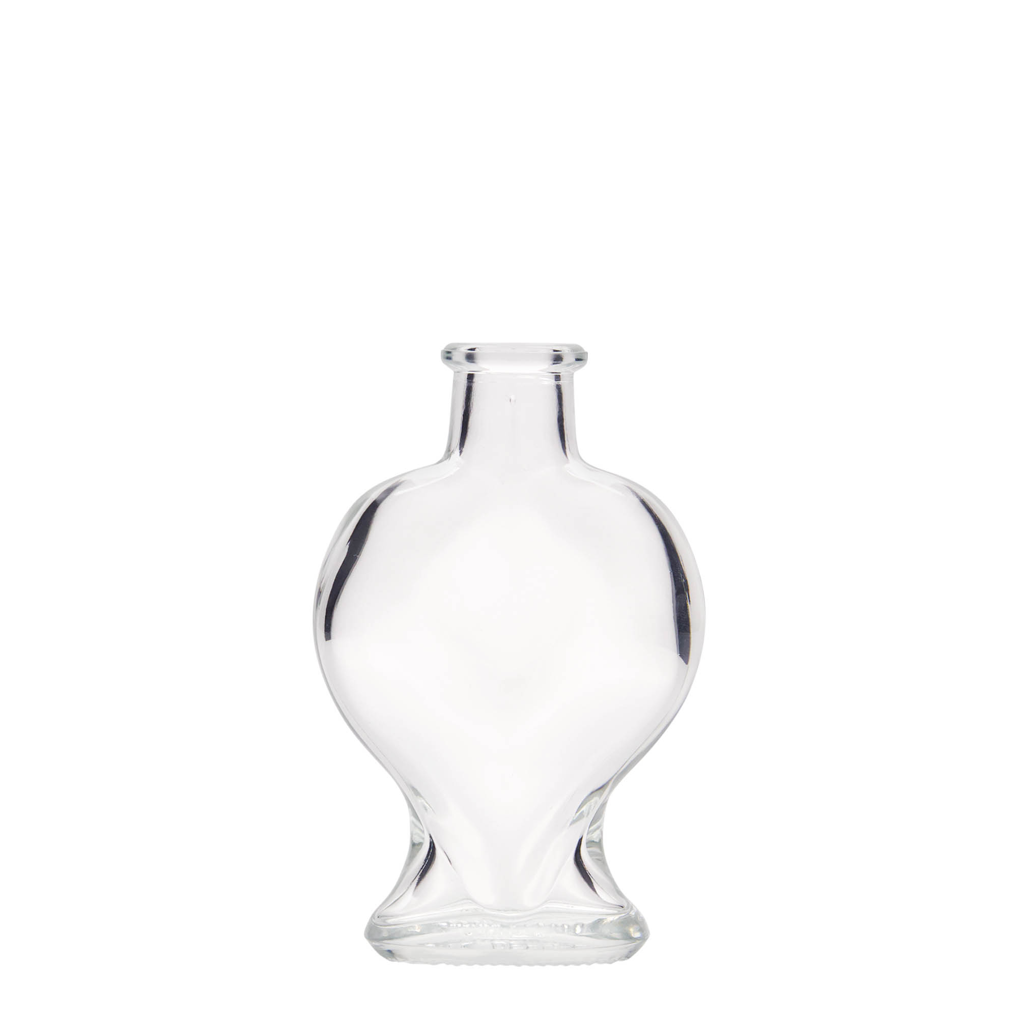 Shishe qelqi 100 ml 'Zemër', gojë: kork Shishe qelqi 100 ml 'Zemër', gojë: kork