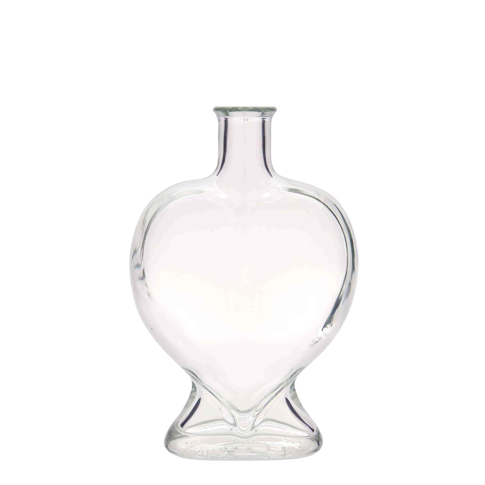 Shishe qelqi 500 ml 'Zemër', Hapur: Korek