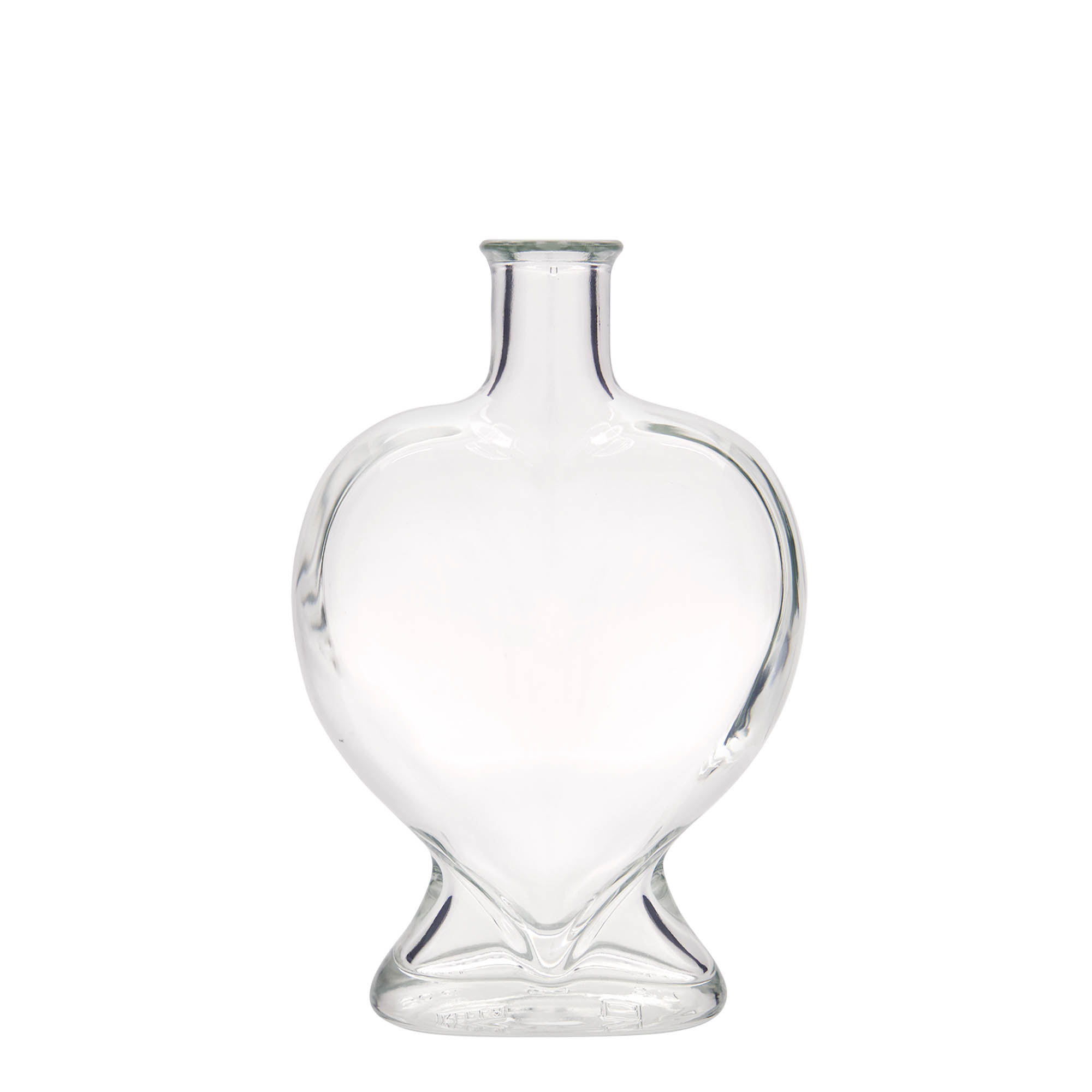 Shishe qelqi 500 ml 'Zemër', Hapur: Korek Shishe qelqi 500 ml 'Zemër', Hapur: Korek
