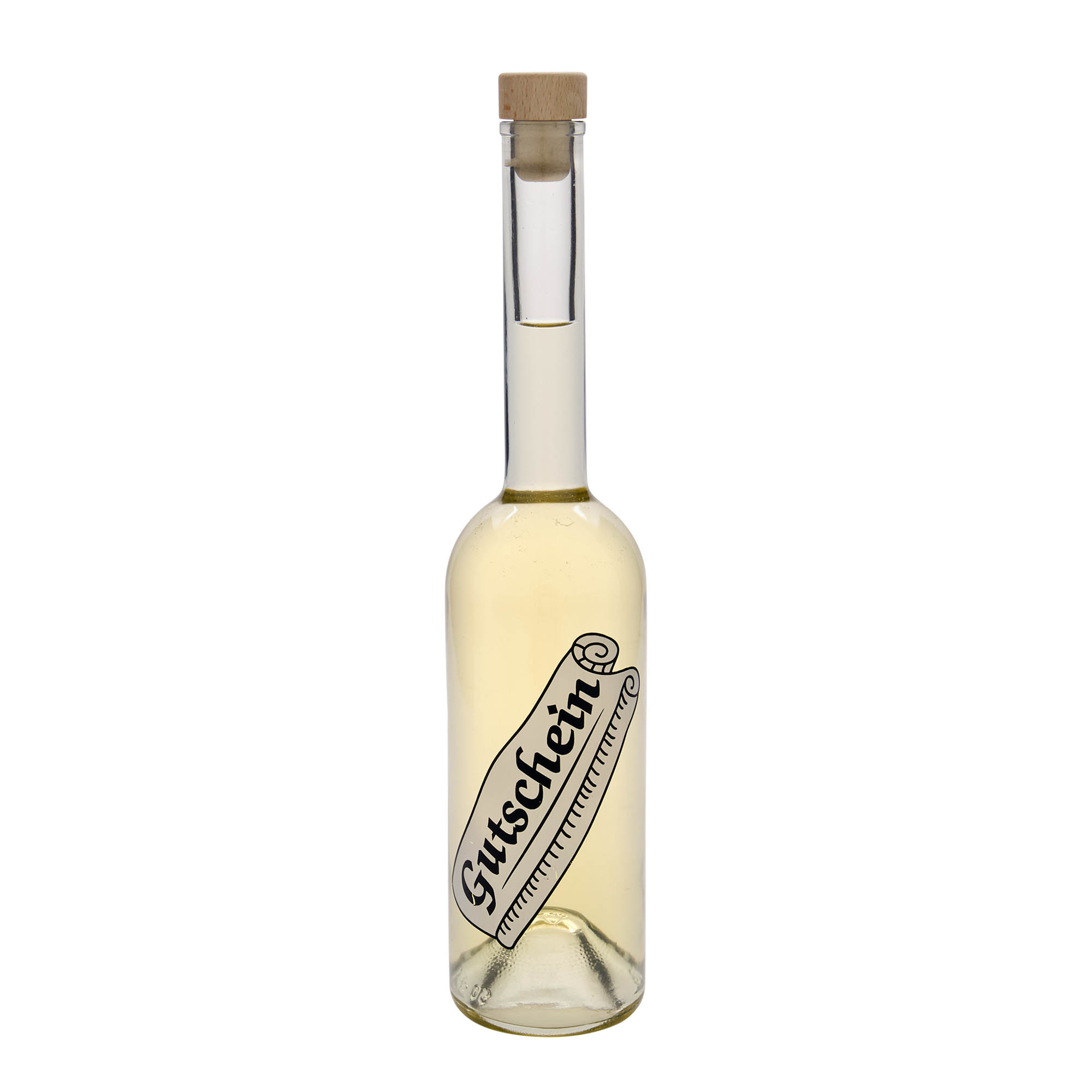 Shishe qelqi 500 ml 'Opera', motiv: Kupon, gojë: Kork Shishe qelqi 500 ml 'Opera', motiv: Kupon, gojë: Kork