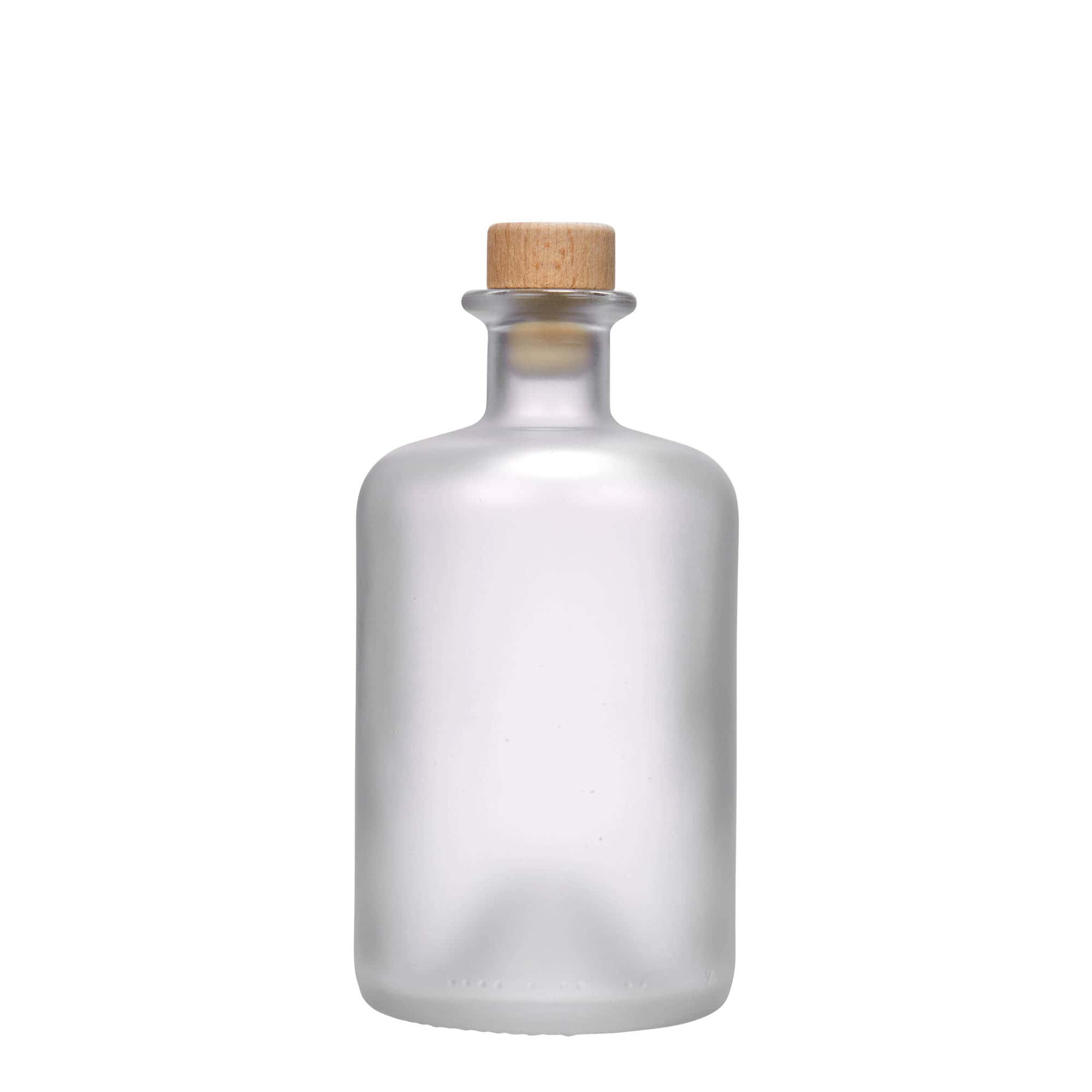Shishe qelqi 500 ml farmacisti, e ngrirë, goja: kork