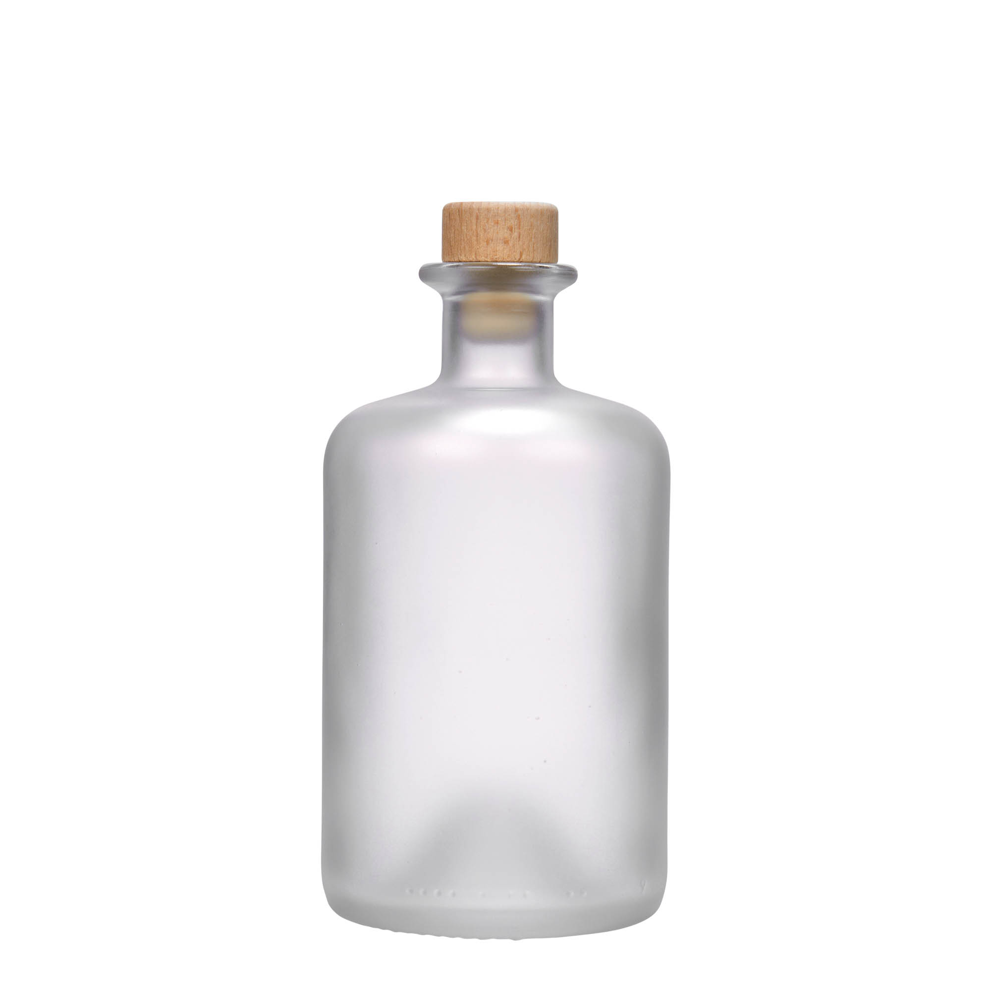 Shishe qelqi 500 ml farmacisti, e ngrirë, goja: kork