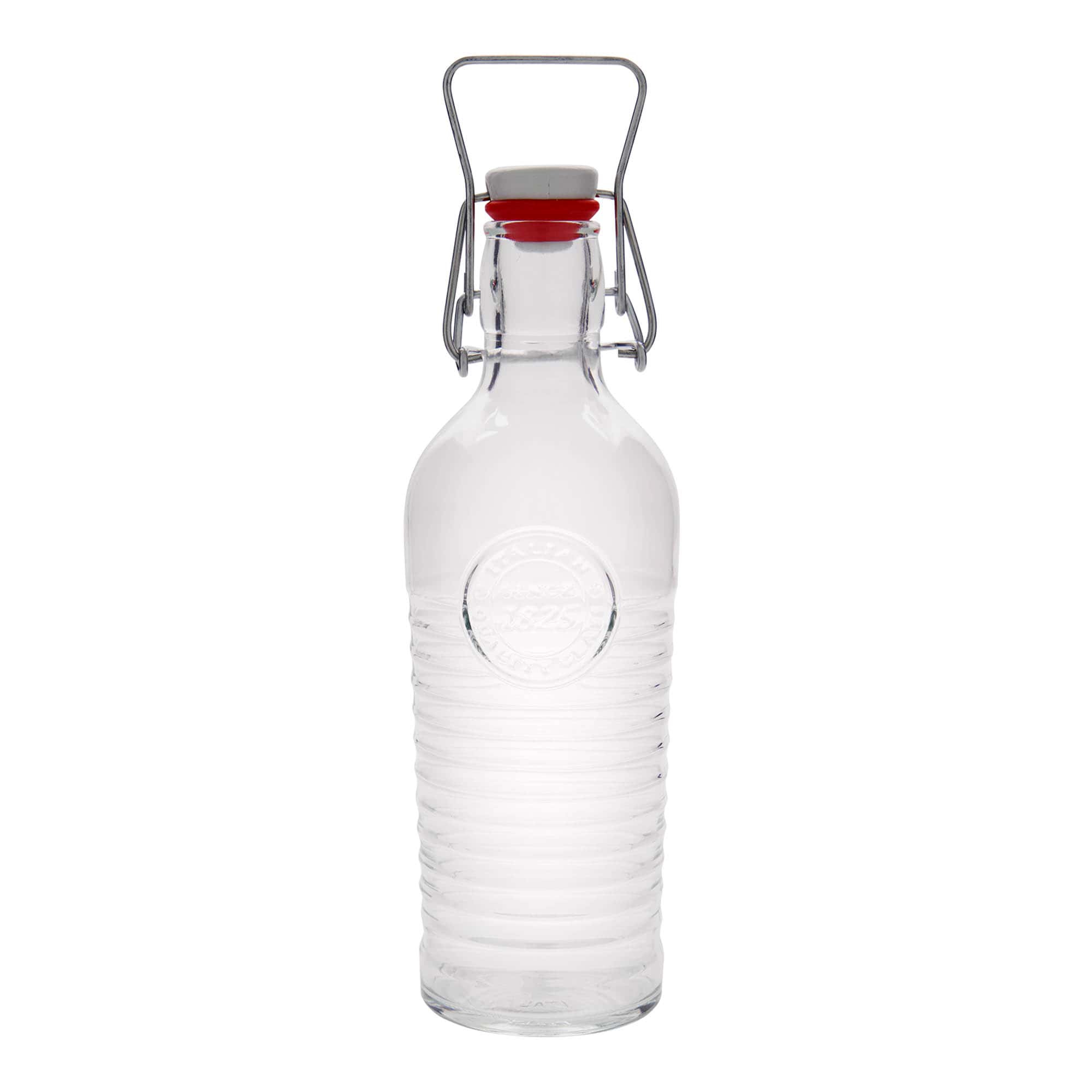750 ml shishe qelqi 'Officina 1825', gojë: mbyllje me kapak me kllapë