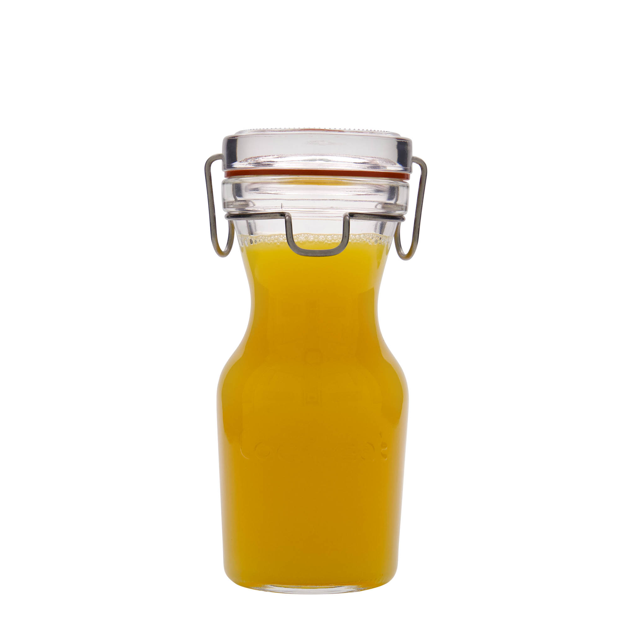 250 ml karafë qelqi 'Lock-Eat', Hapur: Mbyllje me kapëse telash