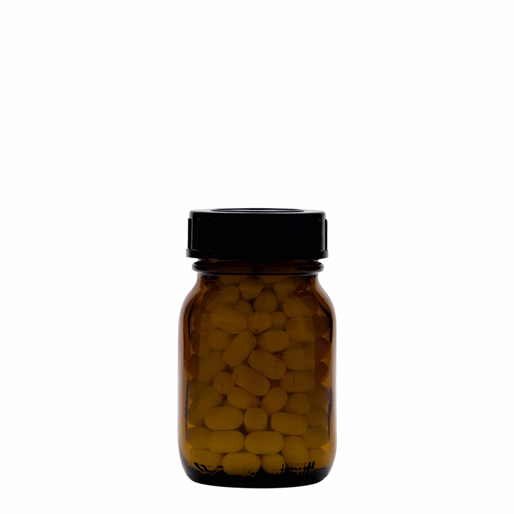 75 ml gotë me qafë të gjerë, kafe, gojë: DIN 40