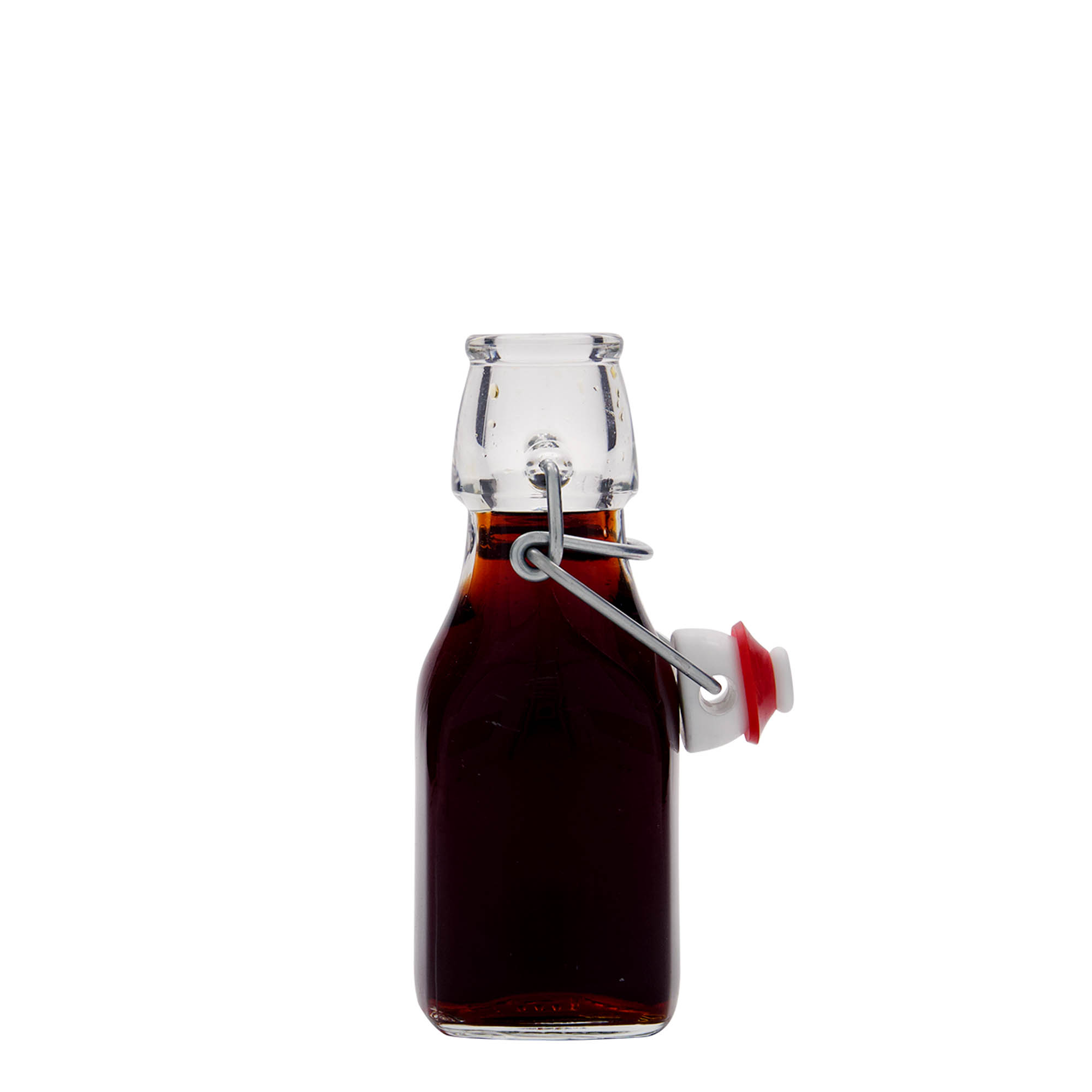 Shishe qelqi 125 ml 'Swing', katrore, hapje: kapëse me shkop Shishe qelqi 125 ml 'Swing', katrore, hapje: kapëse me shkop