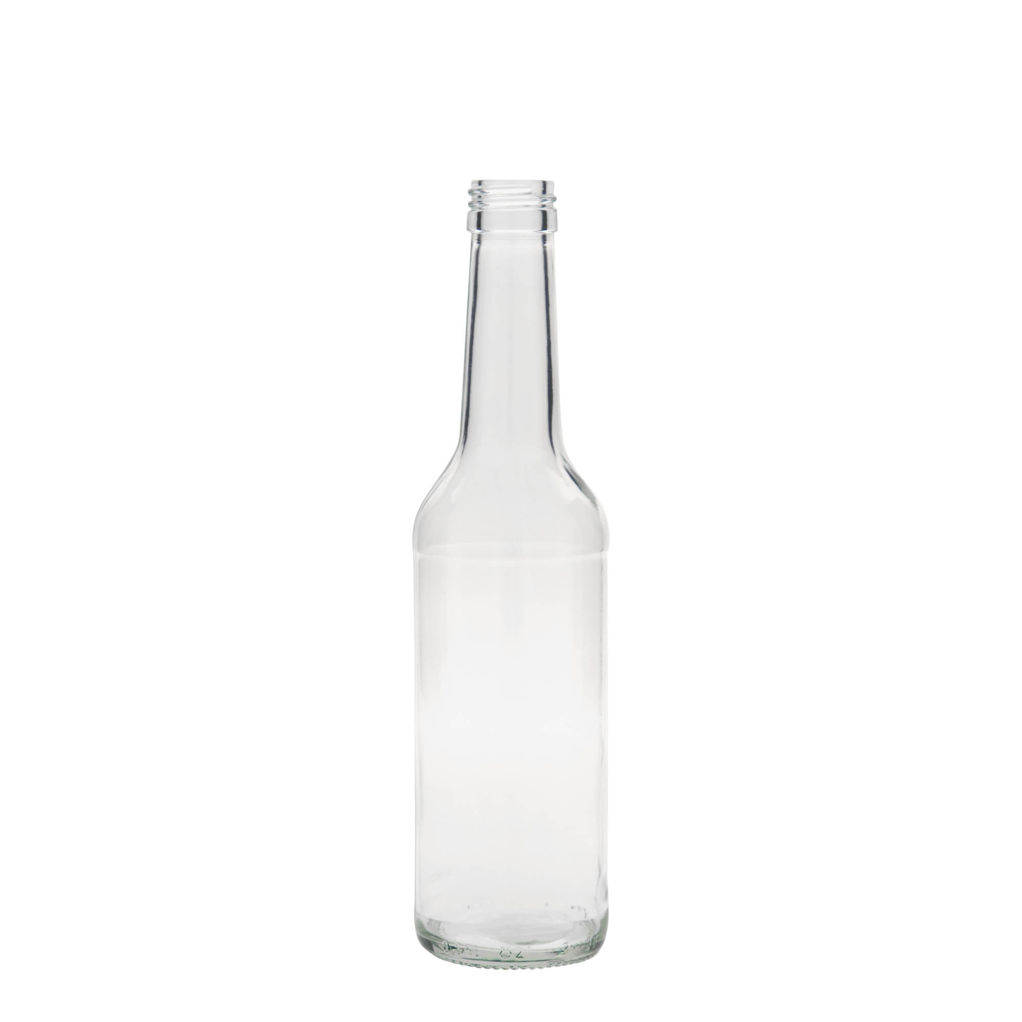 Shishe qelqi 350 ml me qafë të drejtë, gojë: PP 28 Shishe qelqi 350 ml me qafë të drejtë, gojë: PP 28
