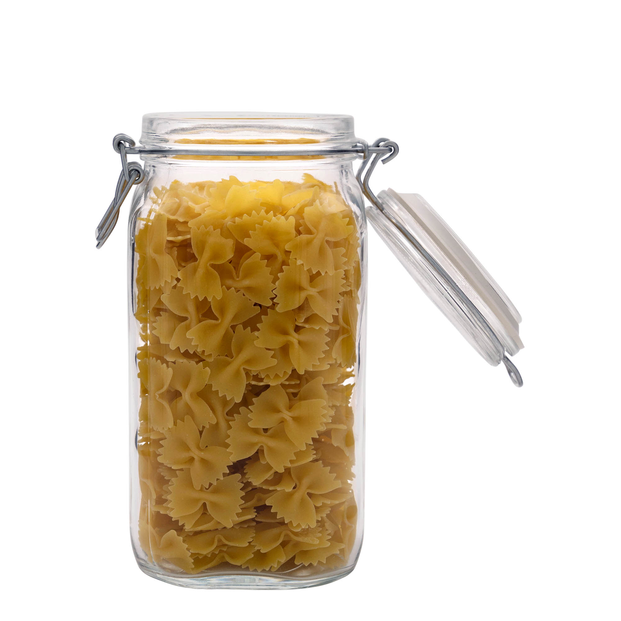 1.500 ml kavanoz me kapak me tel 'Fido', katror, hapje: mbyllje me kapak me tel 1.500 ml kavanoz me kapak me tel 'Fido', katror, hapje: mbyllje me kapak me tel