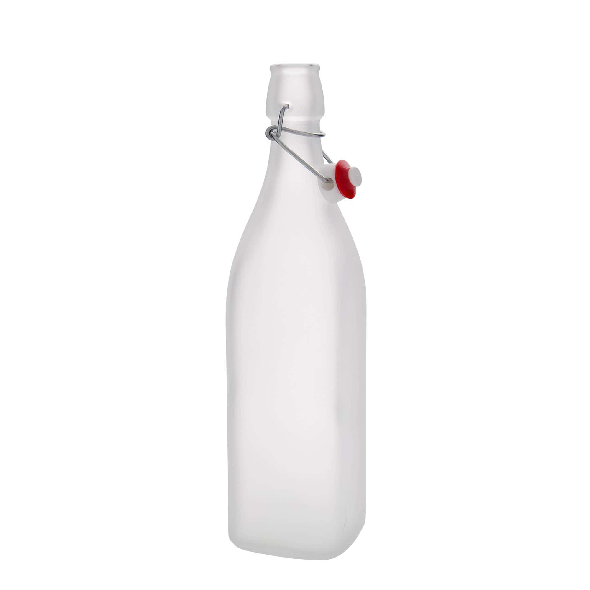 1.000 ml shishe qelqi 'Swing, katrore, e ngrirë, hapja: kapak me grep 1.000 ml shishe qelqi 'Swing, katrore, e ngrirë, hapja: kapak me grep