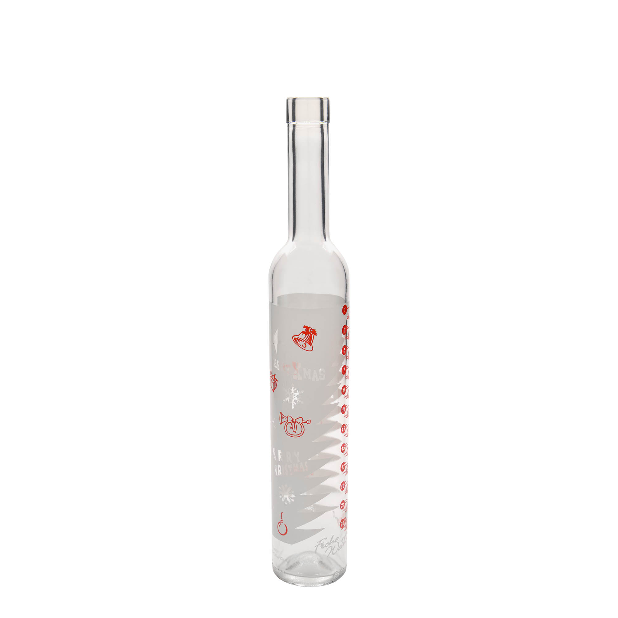 Shishe qelqi 500 ml Maximo me printim 'Kalendari i Adventit', Hapur: Korek Shishe qelqi 500 ml Maximo me printim 'Kalendari i Adventit', Hapur: Korek
