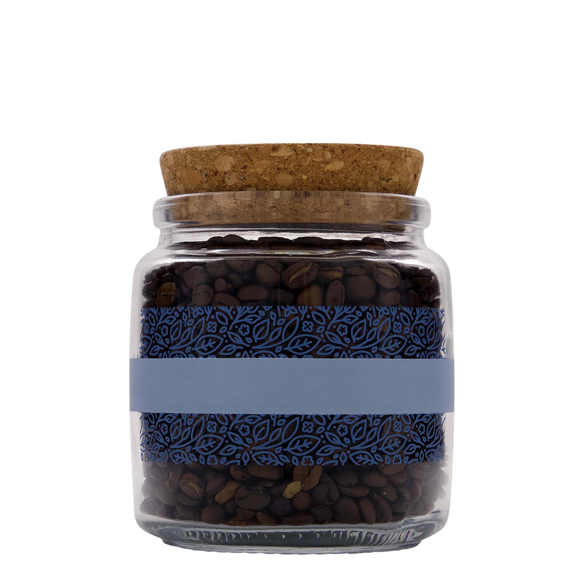 750 ml gotë me kork 'Giara', motiv: Naturalmente blu, gojë: kork