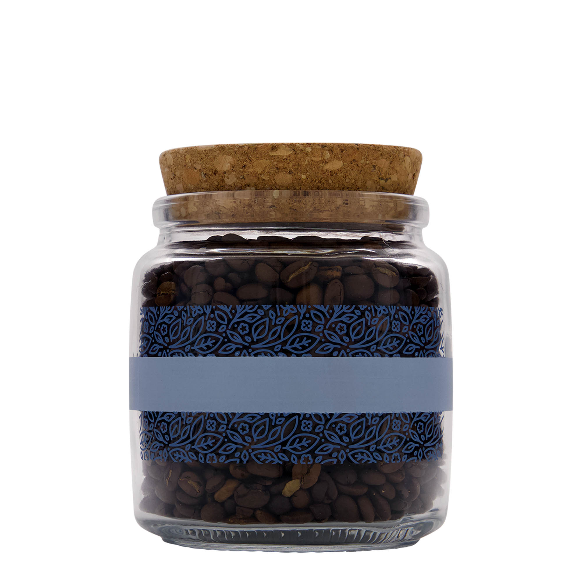 750 ml gotë me kork 'Giara', motiv: Naturalmente blu, gojë: kork