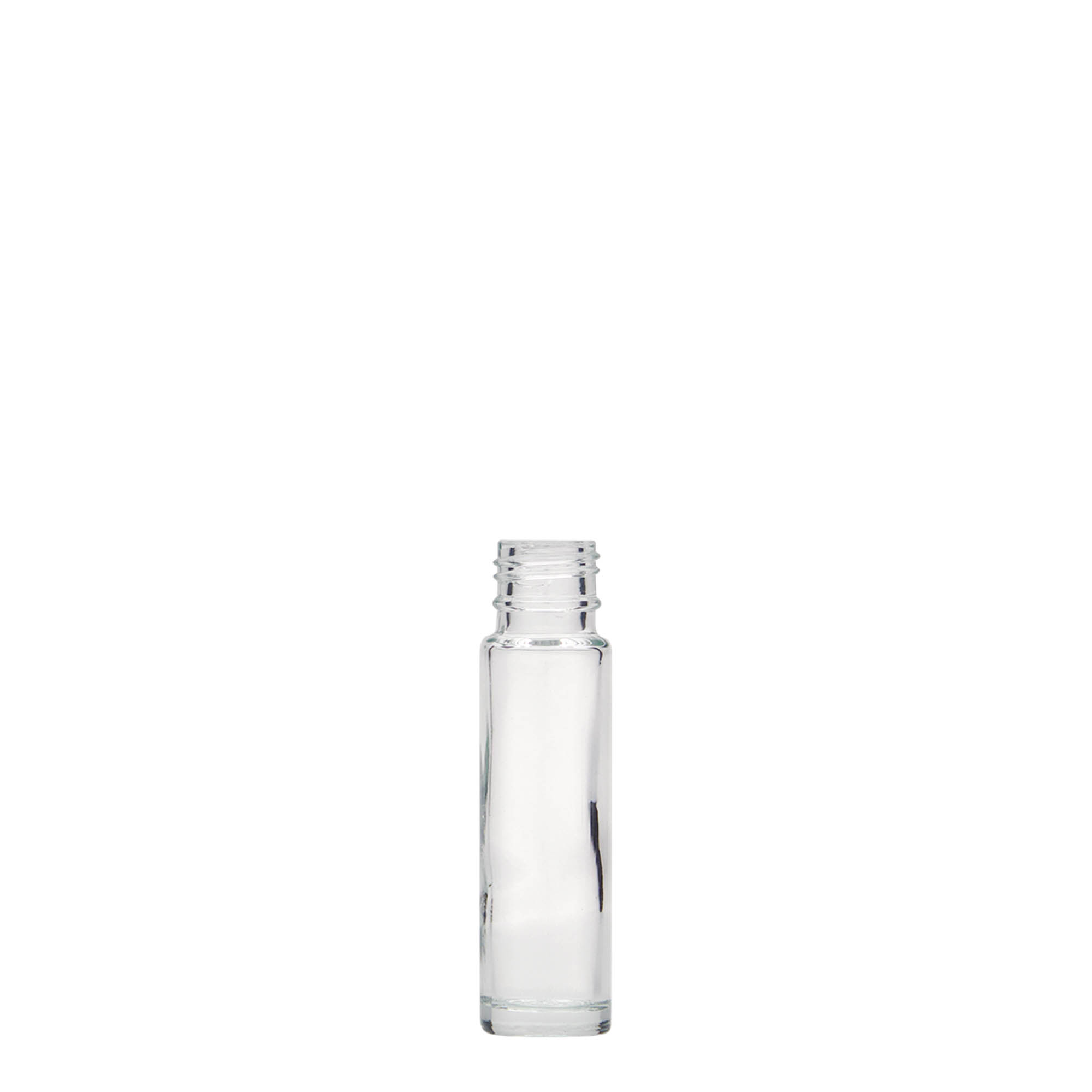 Shishe rrotulluese 10 ml, qelq, gojë: kapak me vida Shishe rrotulluese 10 ml, qelq, gojë: kapak me vida