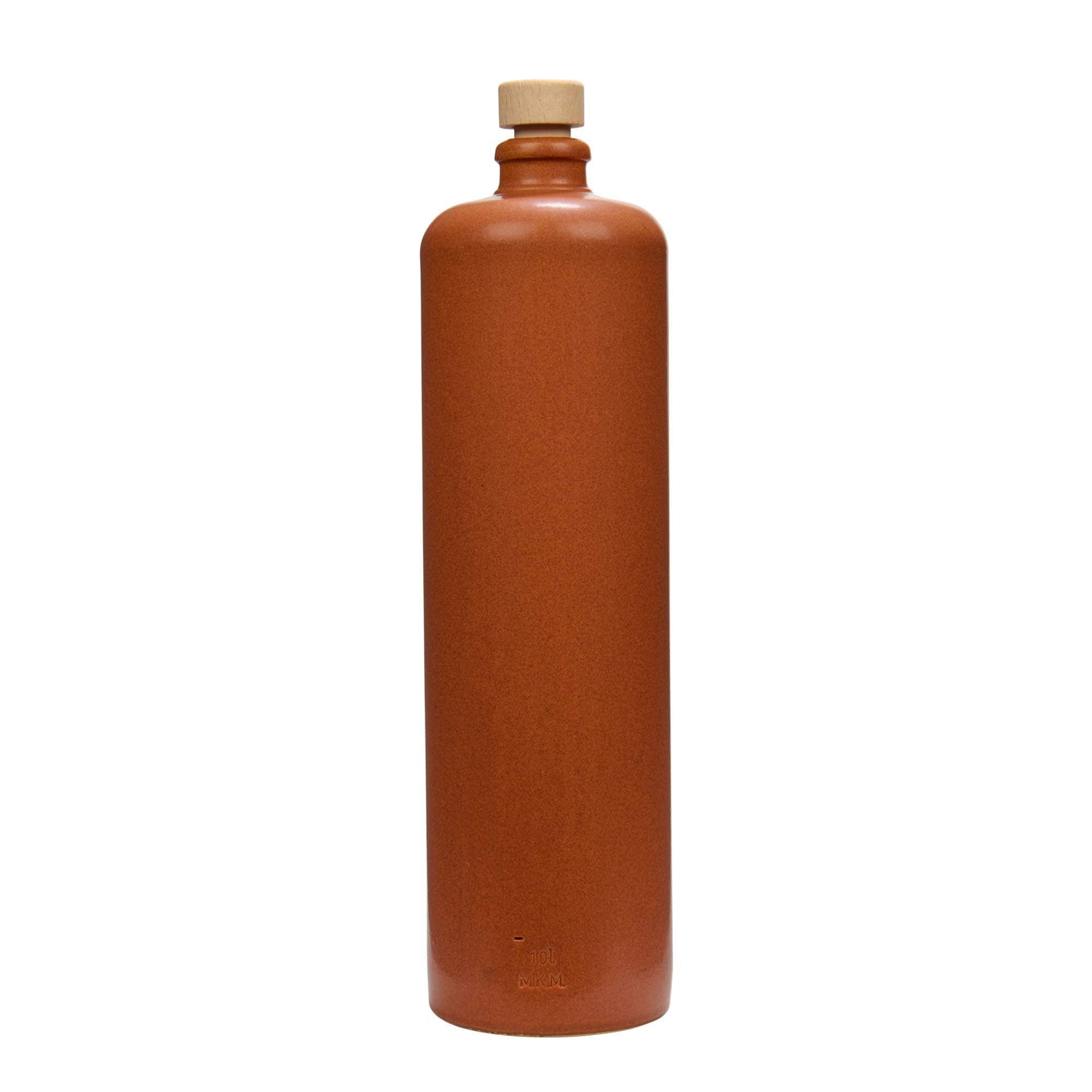 1.000 ml krua pott, qeramikë, kuq-kafe, gojë: korek