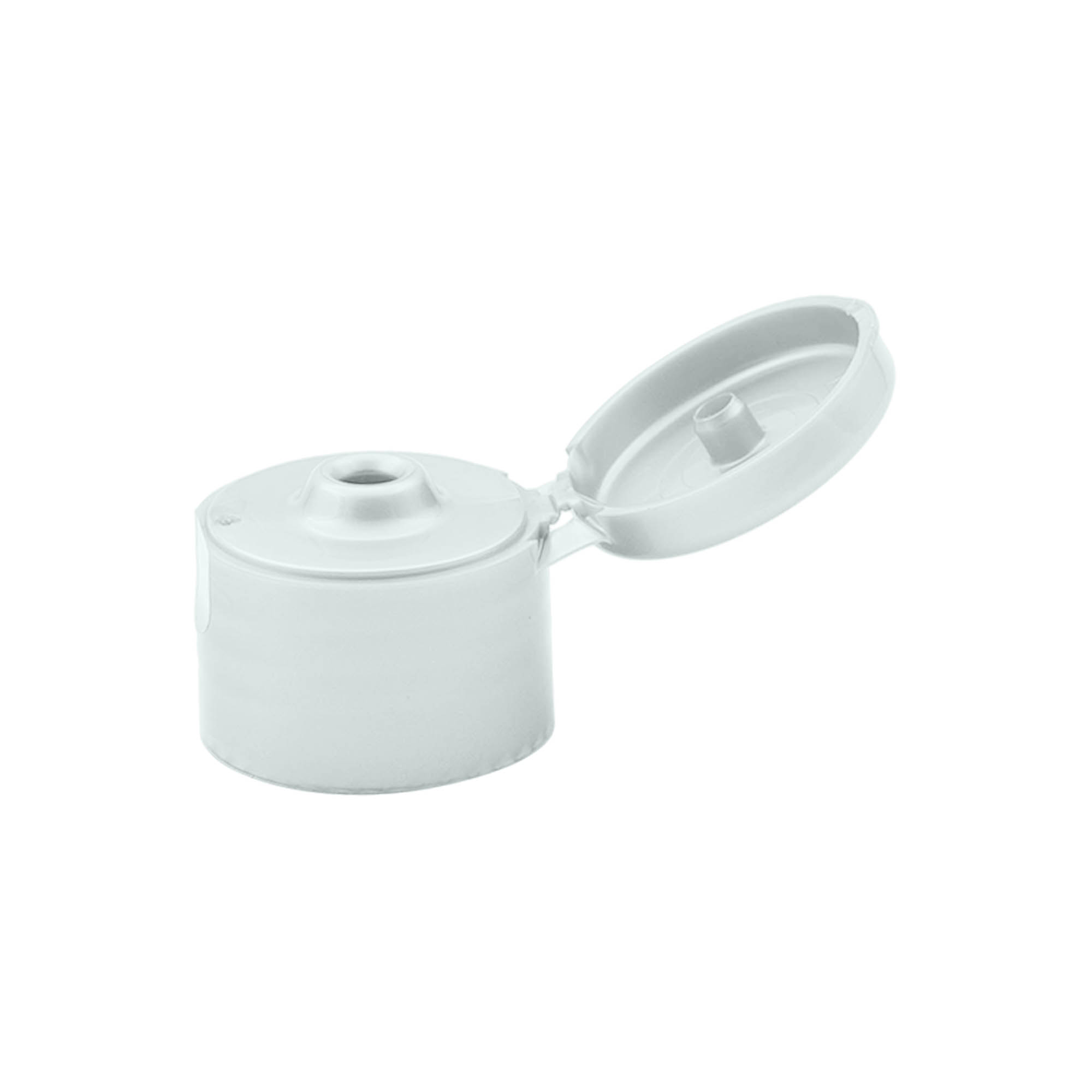 Kapak me vidë me këndellëkë të palosshëm, plastikë PP, argjend, për gojën: 24/410