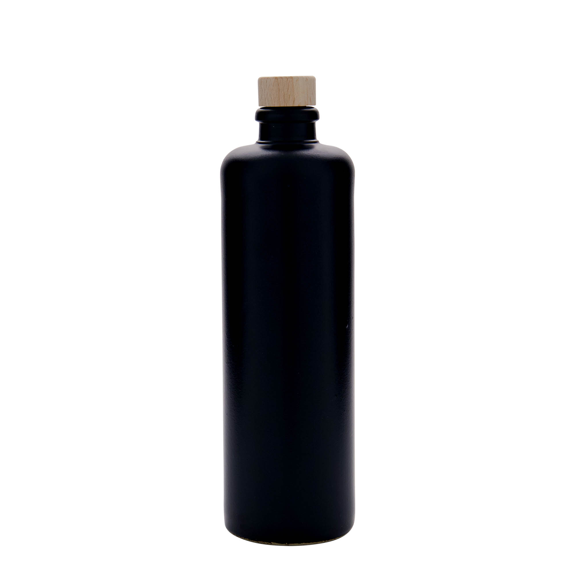 500 ml krua qeramike, qeramikë guri, e zezë, gojë: kork